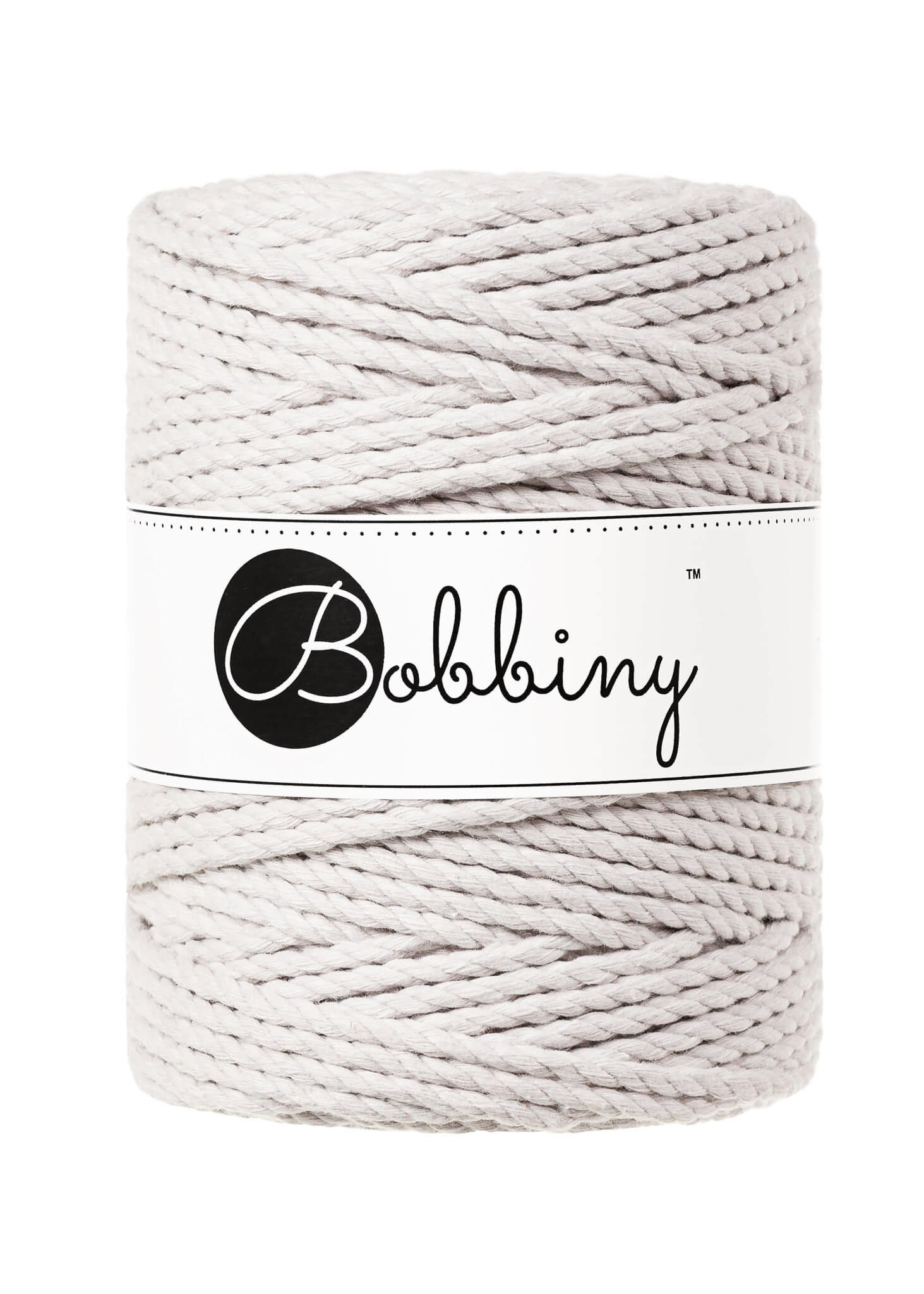 Bobbiny 3ply Macrame Rope XXL 5 mm - trippeltvinnat makramégarn