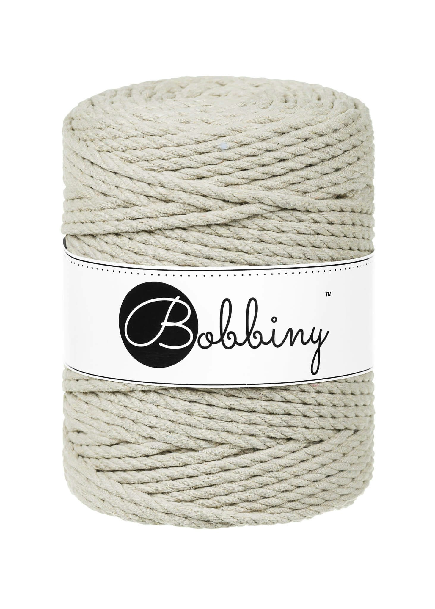 Bobbiny 3ply Macrame Rope XXL 5 mm - trippeltvinnat makramégarn