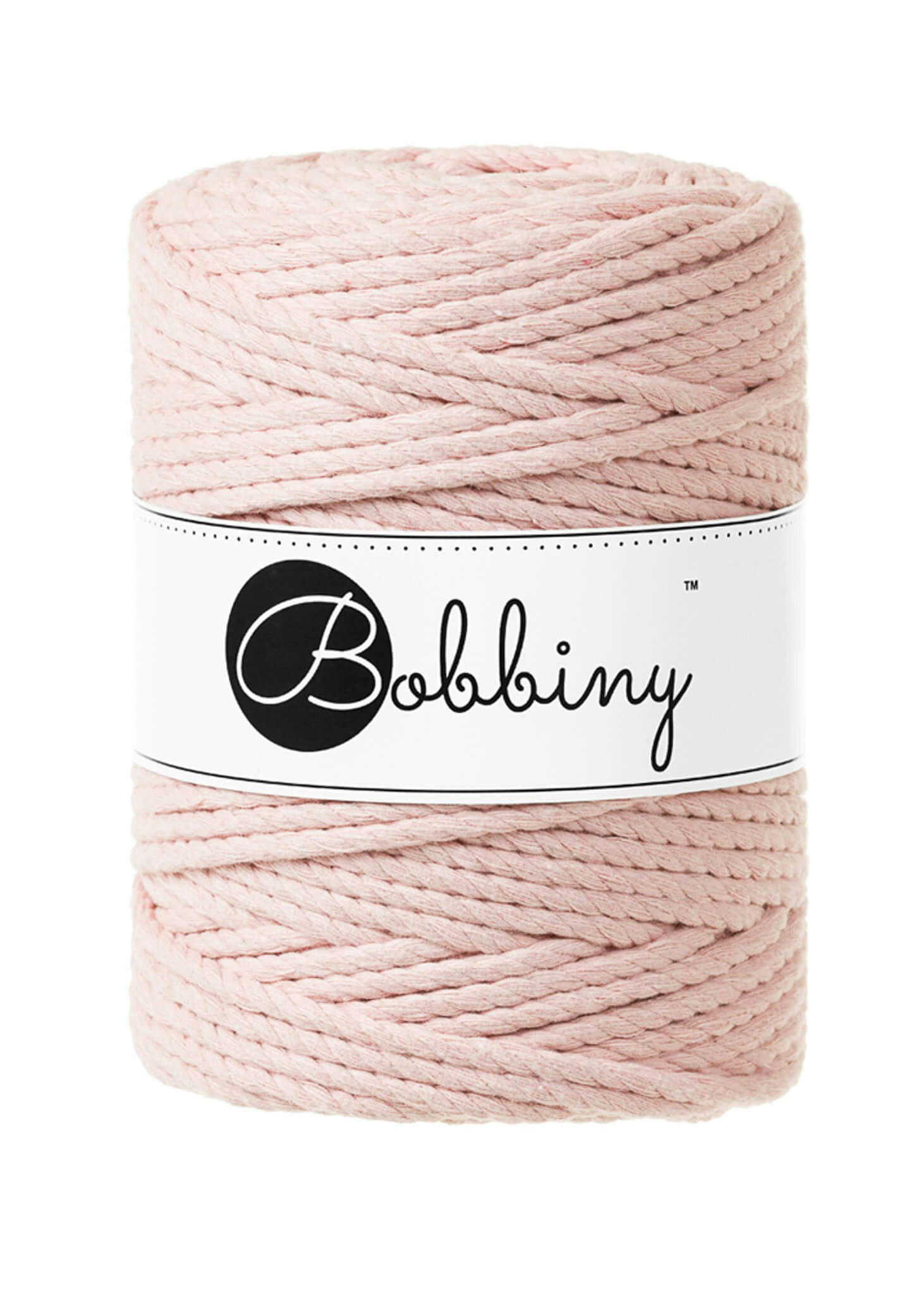 Bobbiny 3ply Macrame Rope XXL 5 mm - trippeltvinnat makramégarn