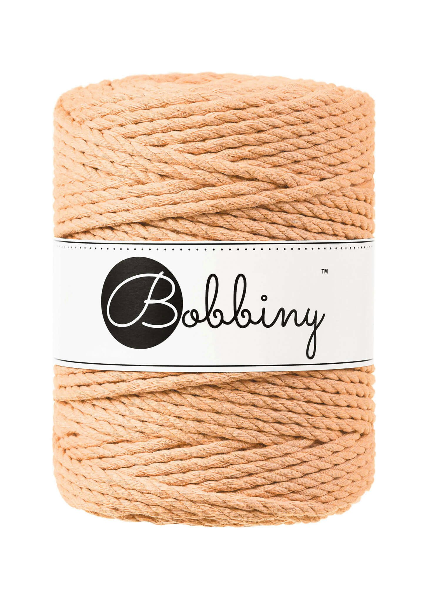 Bobbiny 3ply Macrame Rope XXL 5 mm - trippeltvinnat makramégarn