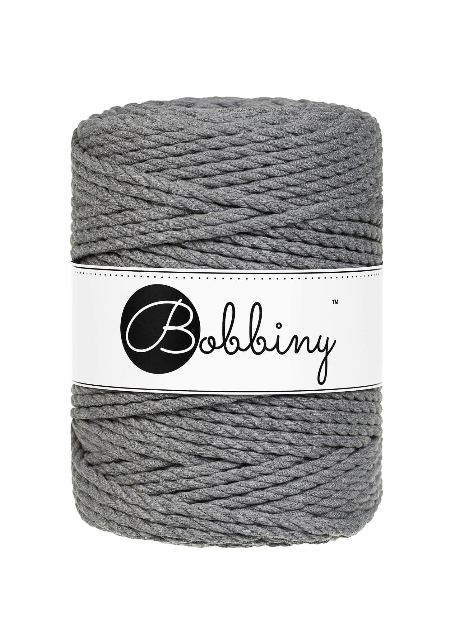 Bobbiny 3ply Macrame Rope XXL 5 mm - trippeltvinnat makramégarn