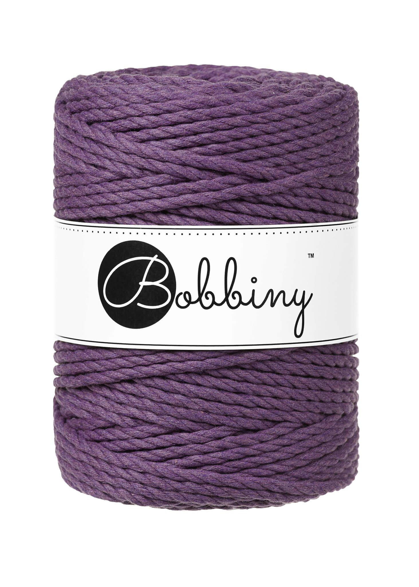 Bobbiny 3ply Macrame Rope XXL 5 mm - trippeltvinnat makramégarn