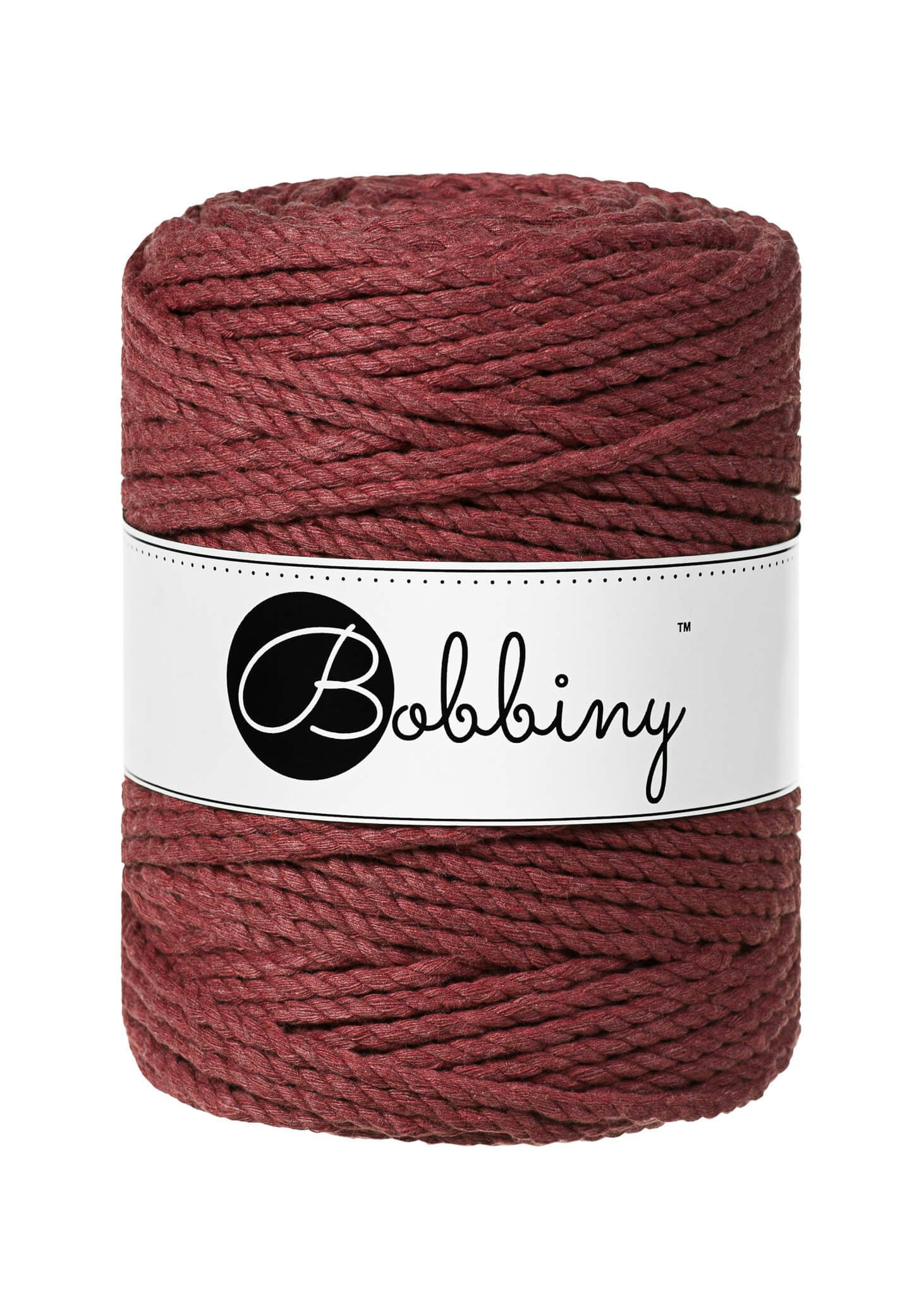Bobbiny 3ply Macrame Rope XXL 5 mm - trippeltvinnat makramégarn