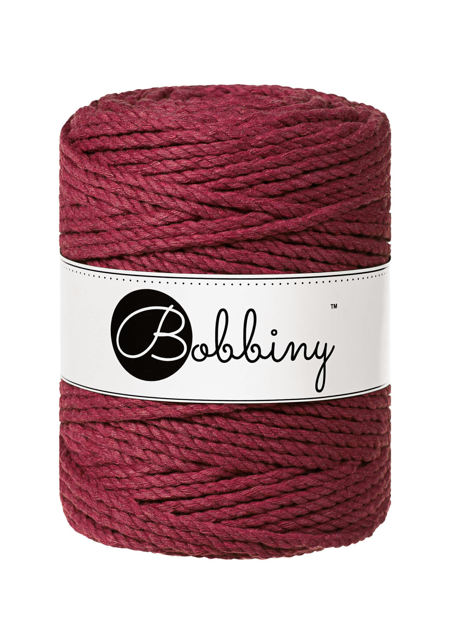 Bobbiny 3ply Macrame Rope XXL 5 mm - trippeltvinnat makramégarn