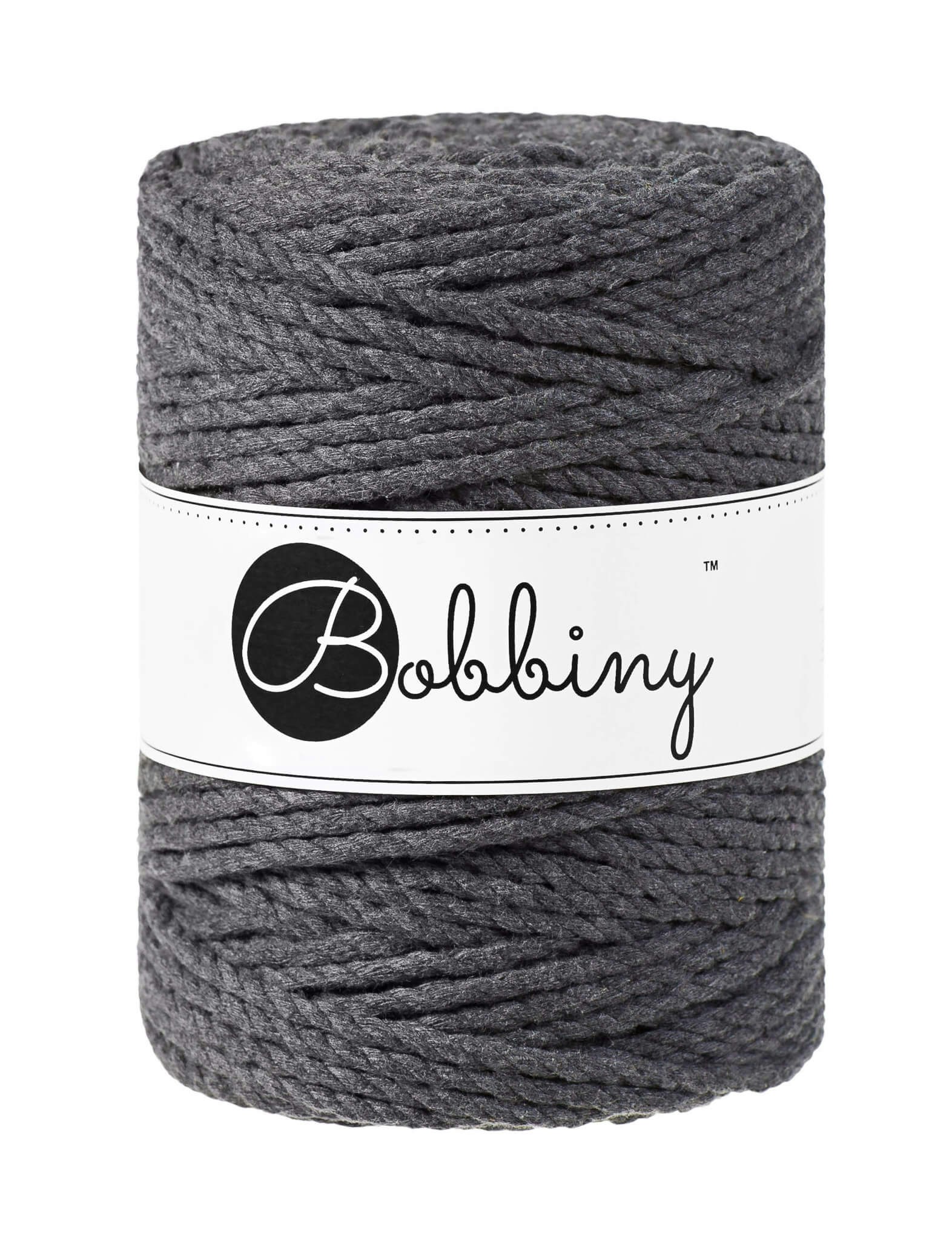 Bobbiny 3ply Macrame Rope XXL 5 mm - trippeltvinnat makramégarn