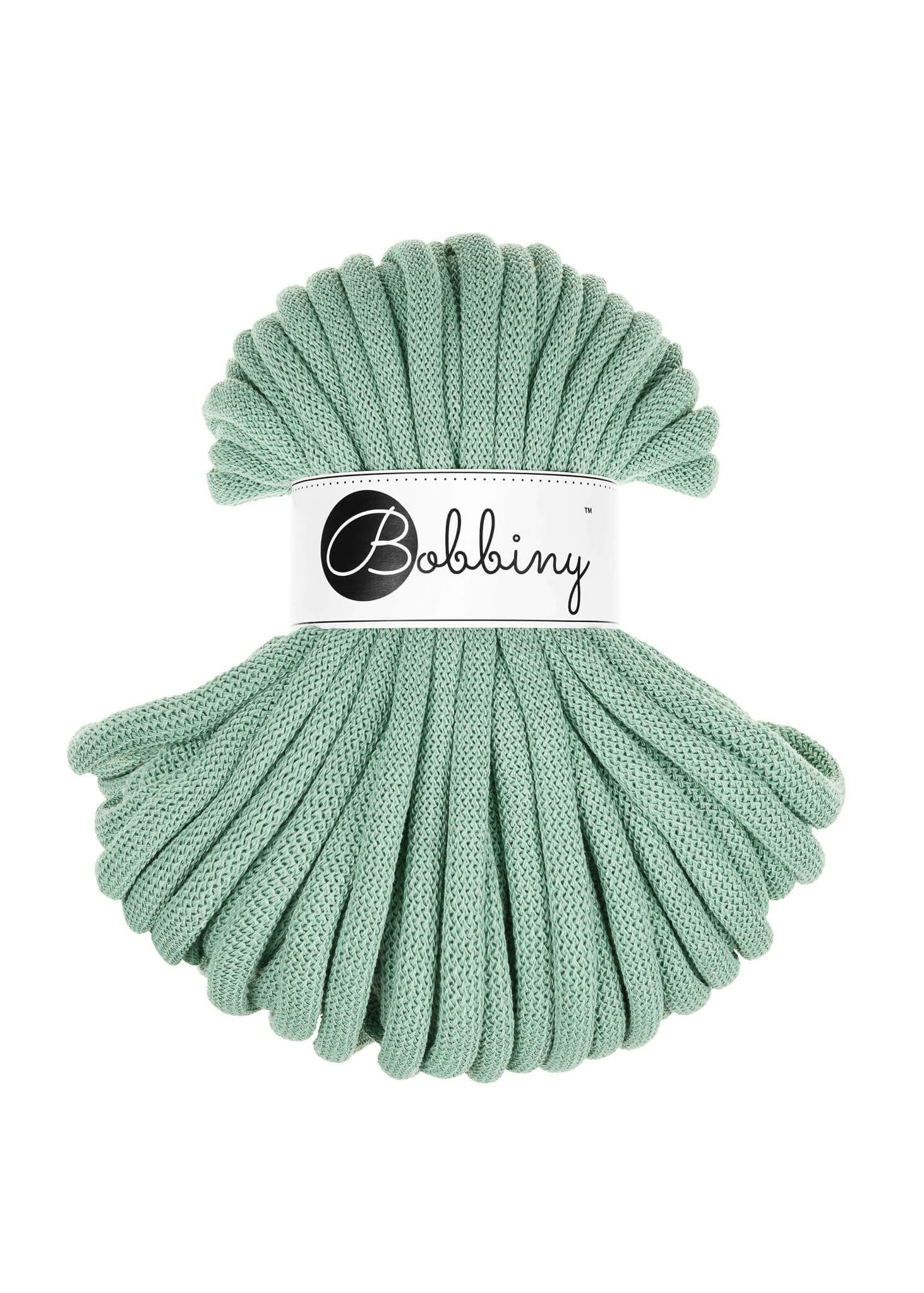Bobbiny Braided Cord Jumbo 9 mm 30 meter - flätat bomullsgarn