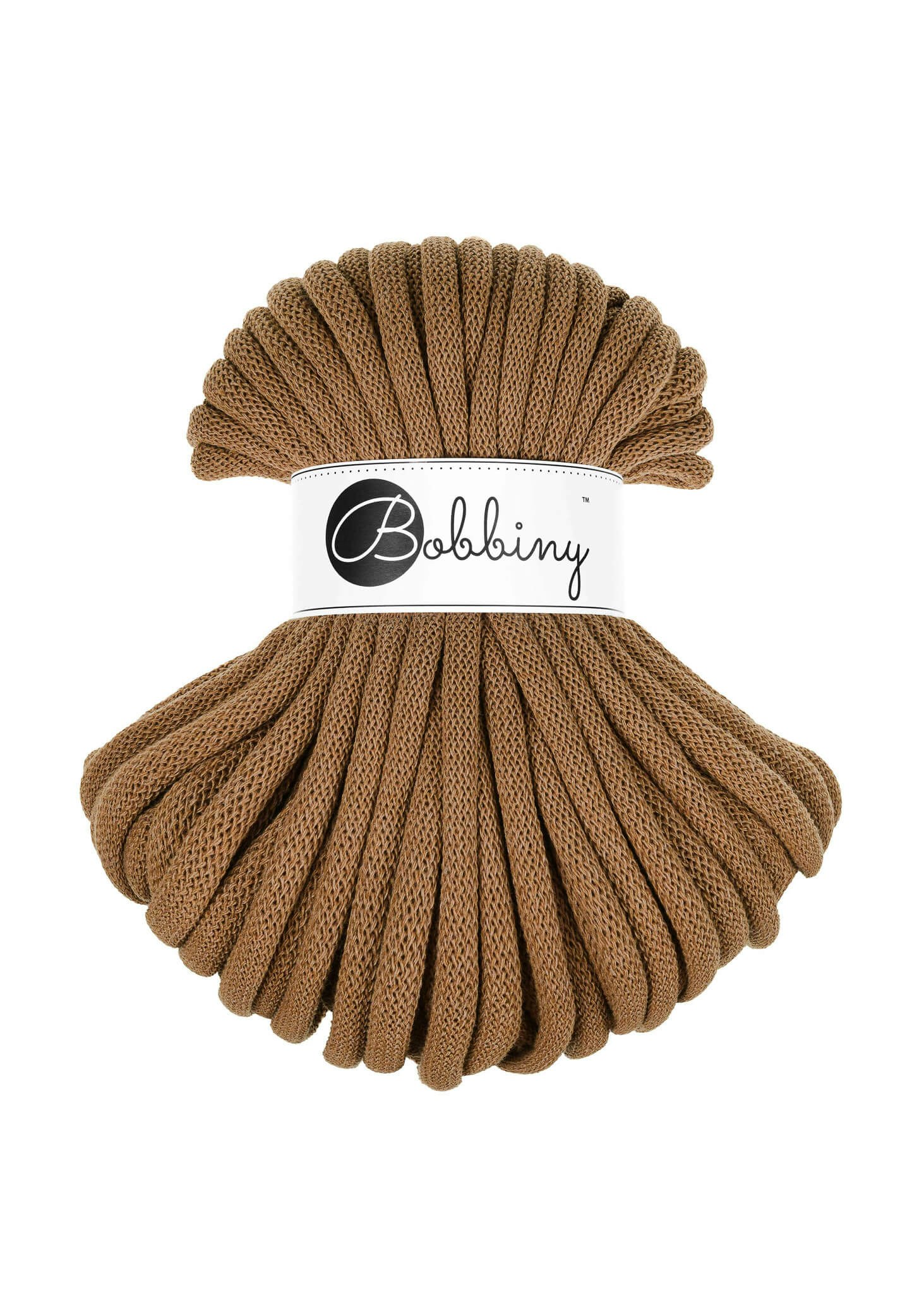 Bobbiny Braided Cord Jumbo 9 mm 30 meter - flätat bomullsgarn