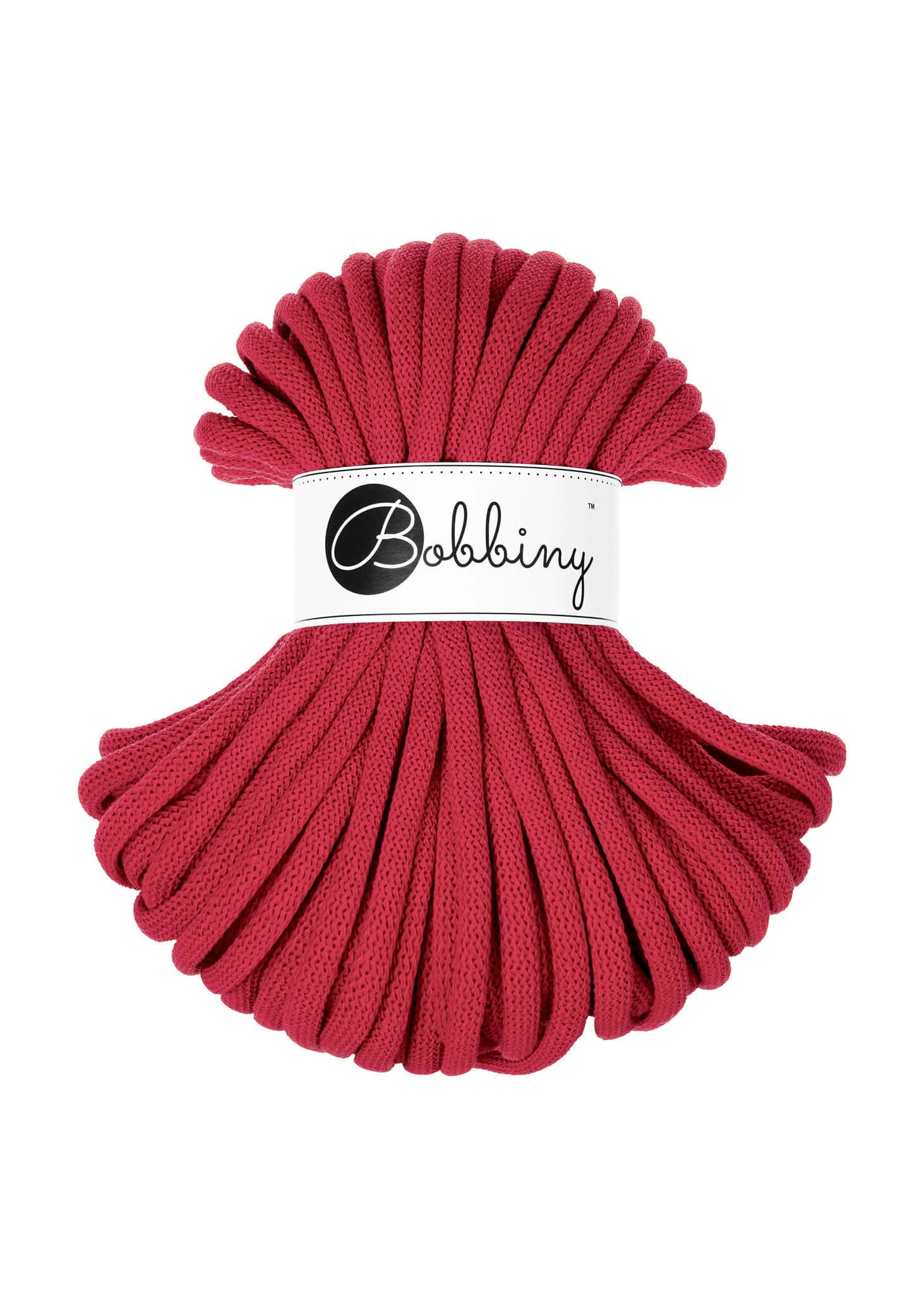 Bobbiny Braided Cord Jumbo 9 mm 30 meter - flätat bomullsgarn