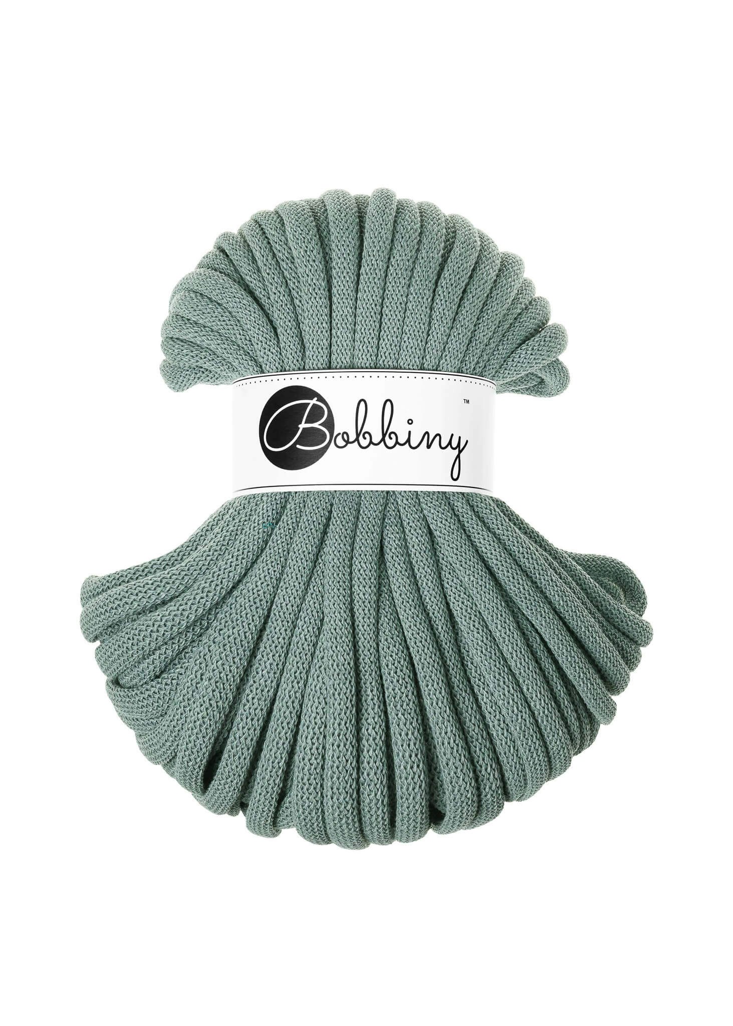 Bobbiny Braided Cord Jumbo 9 mm 30 meter - flätat bomullsgarn