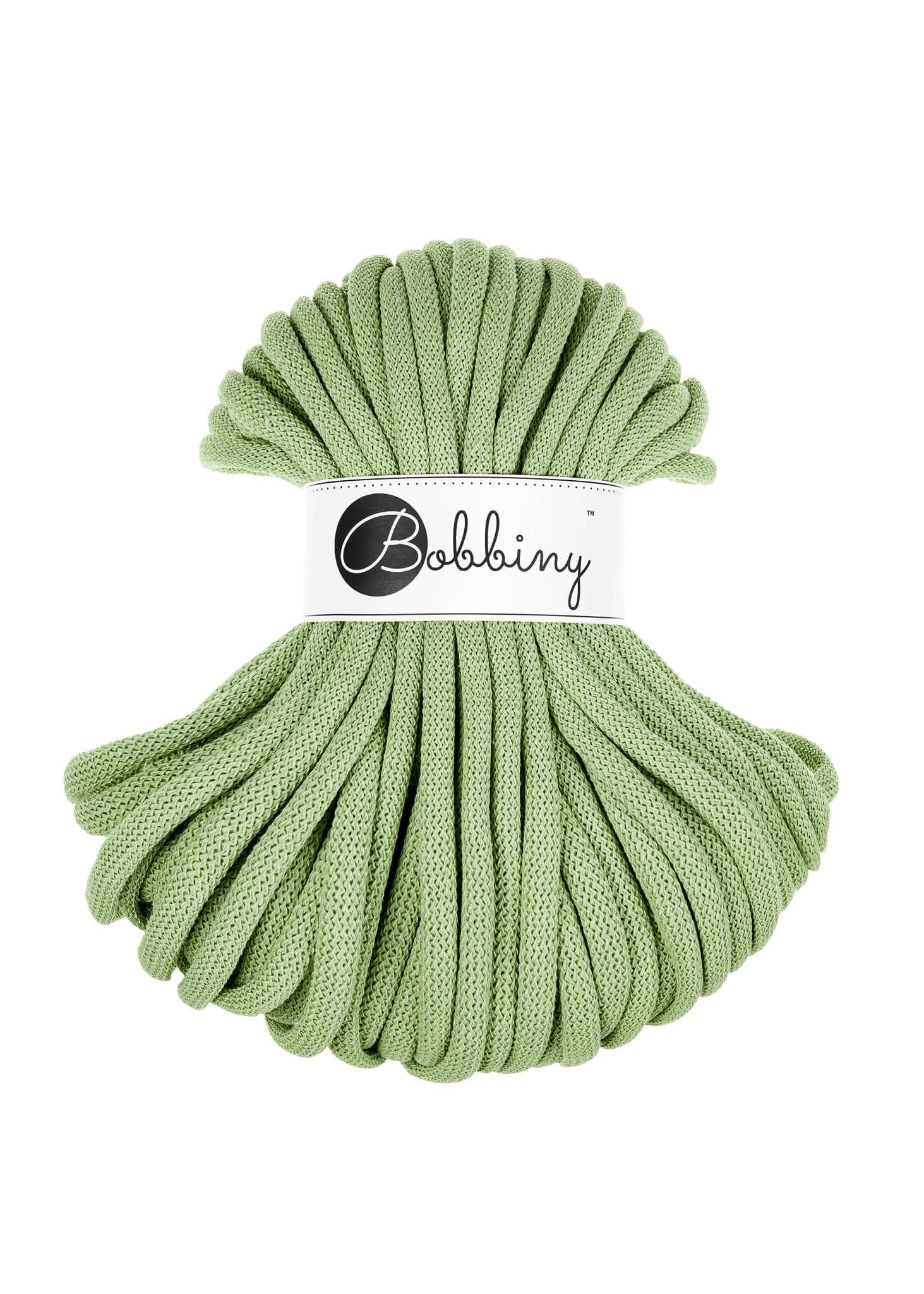 Bobbiny Braided Cord Jumbo 9 mm 30 meter - flätat bomullsgarn