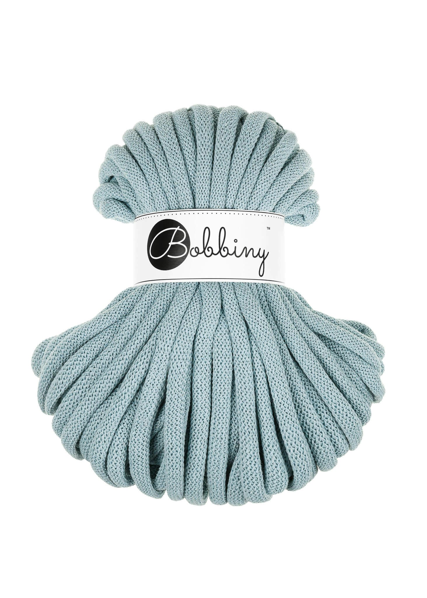 Bobbiny Braided Cord Jumbo 9 mm 30 meter - flätat bomullsgarn