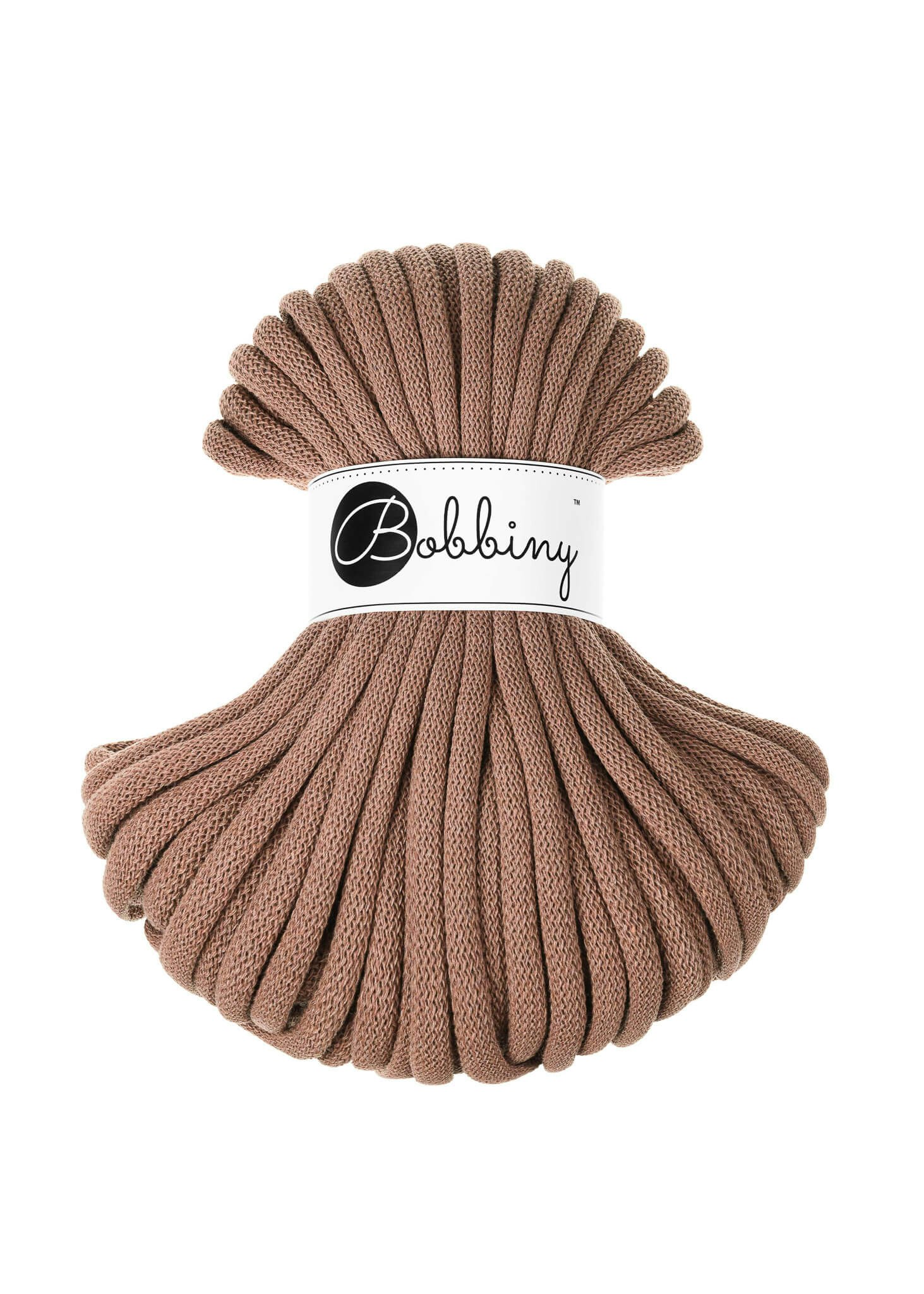 Bobbiny Braided Cord Jumbo 9 mm 30 meter - flätat bomullsgarn
