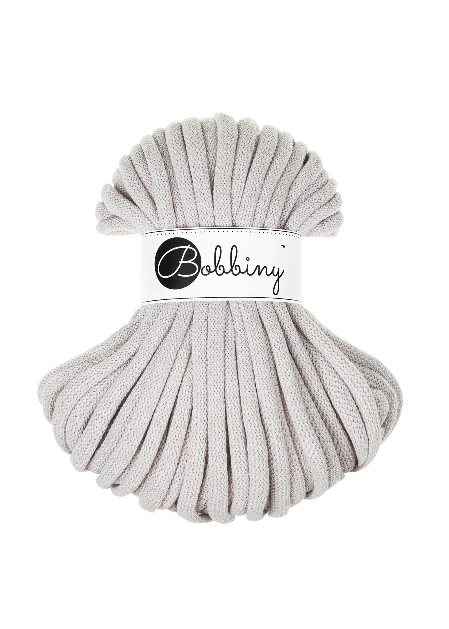 Bobbiny Braided Cord Jumbo 9 mm 30 meter - flätat bomullsgarn