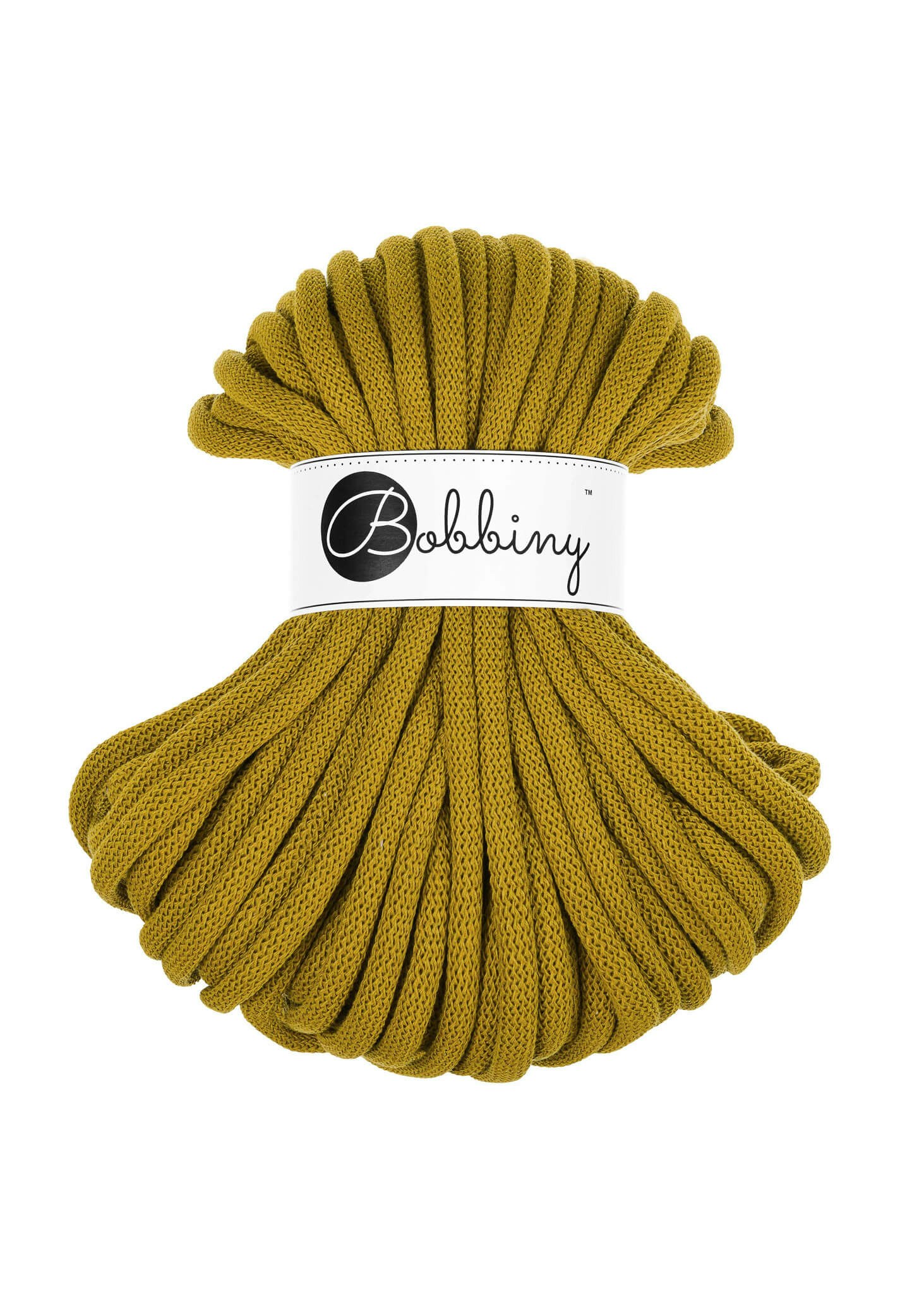 Bobbiny Braided Cord Jumbo 9 mm 30 meter - flätat bomullsgarn