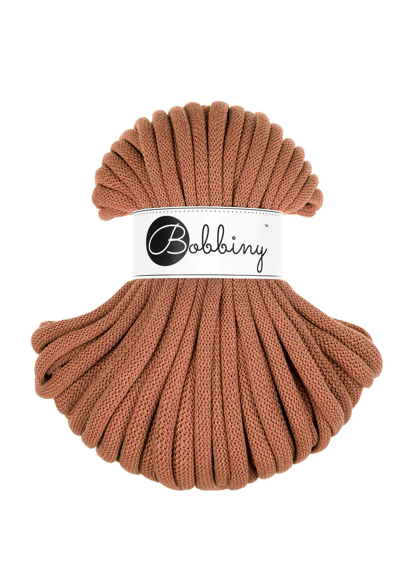 Bobbiny Braided Cord Jumbo 9 mm 30 meter - flätat bomullsgarn