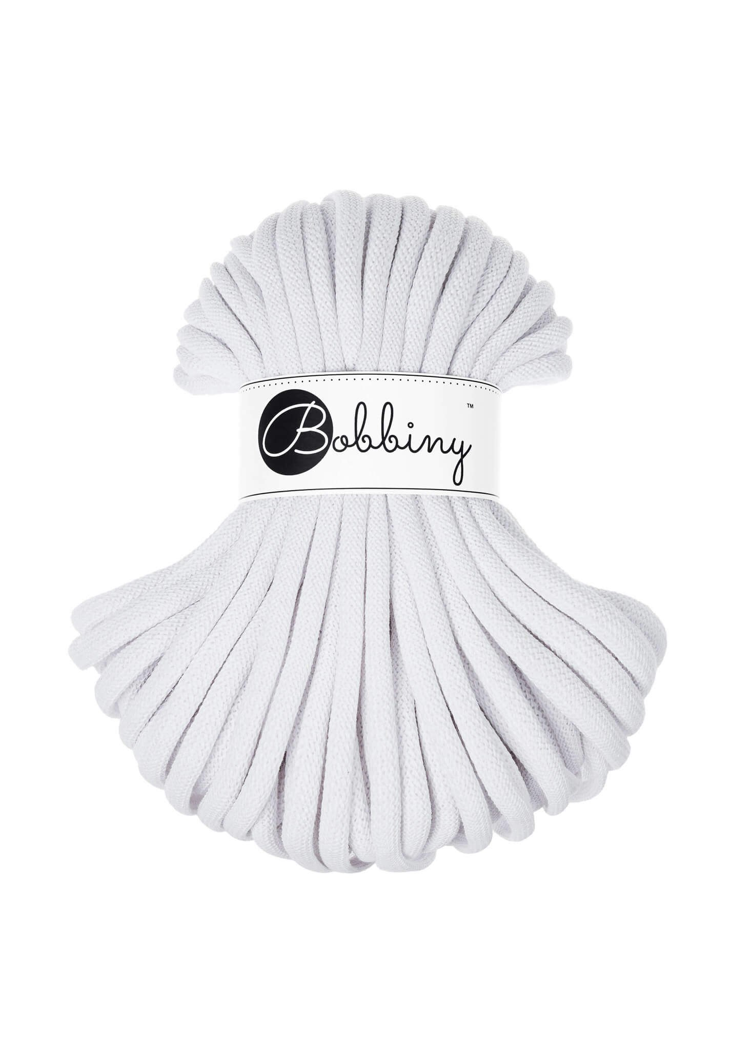 Bobbiny Braided Cord Jumbo 9 mm 30 meter - flätat bomullsgarn
