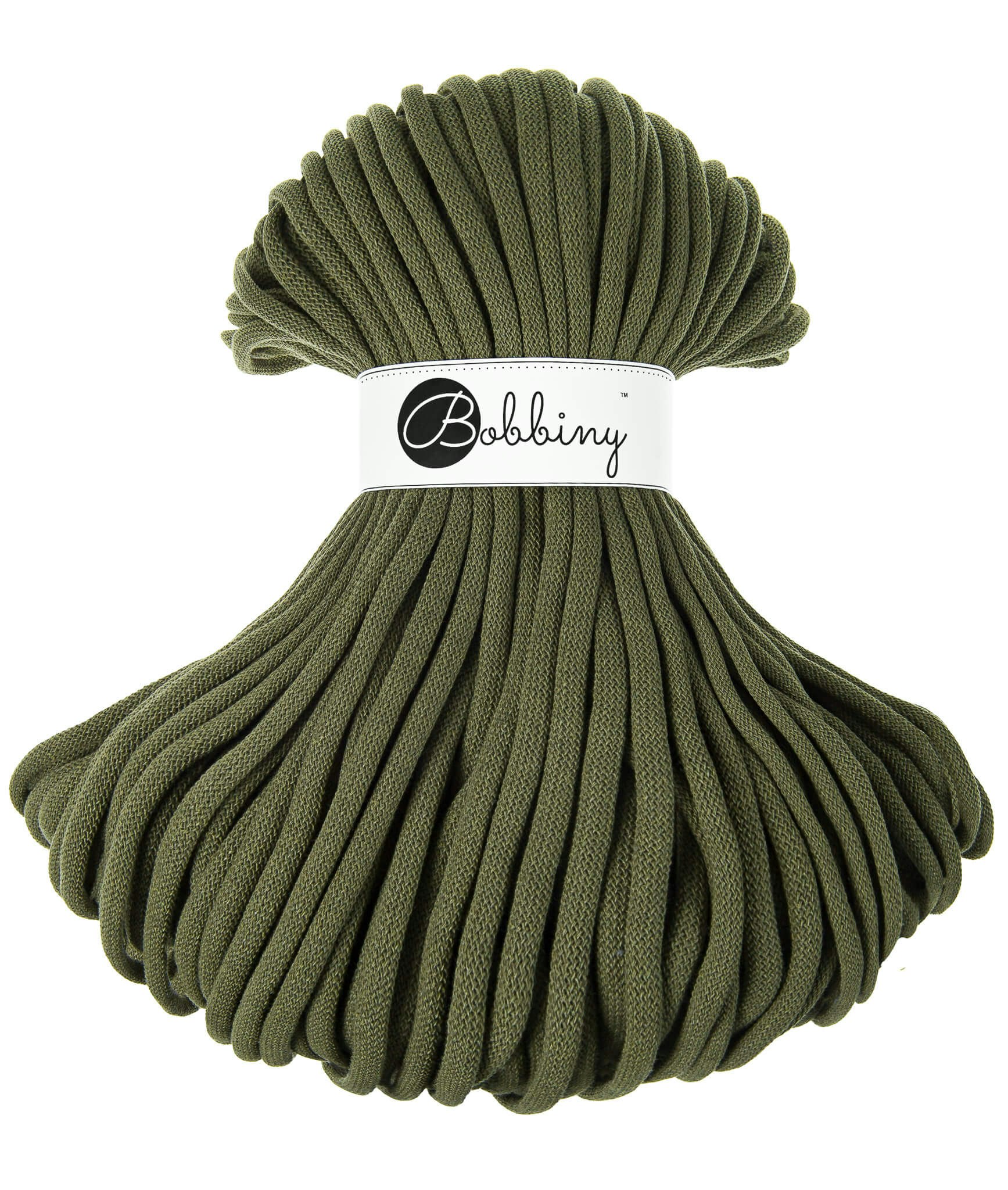 Bobbiny Braided Cord Jumbo 9 mm - flätat bomullsgarn - beställningsvara