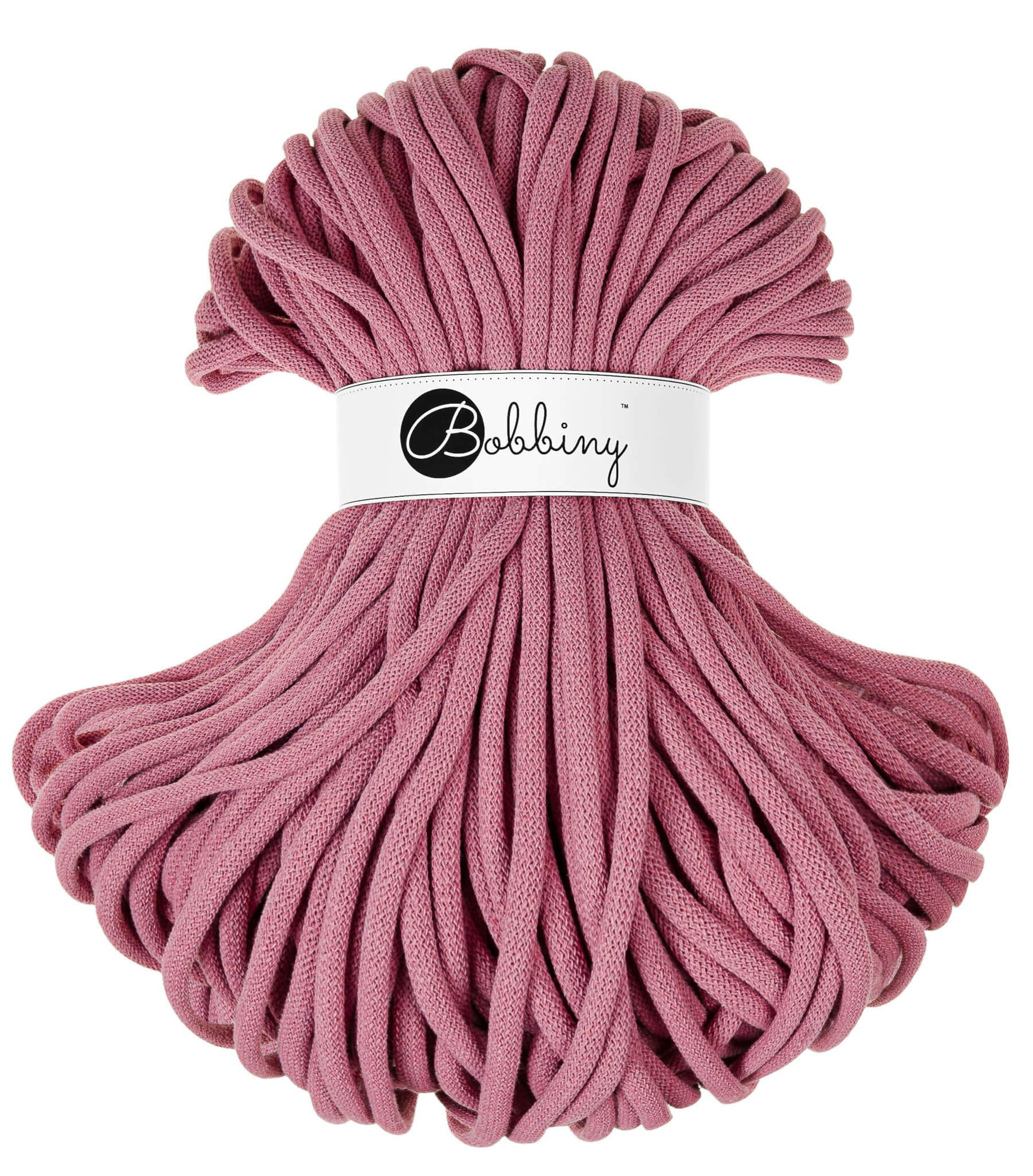 Bobbiny Braided Cord Jumbo 9 mm - flätat bomullsgarn - beställningsvara
