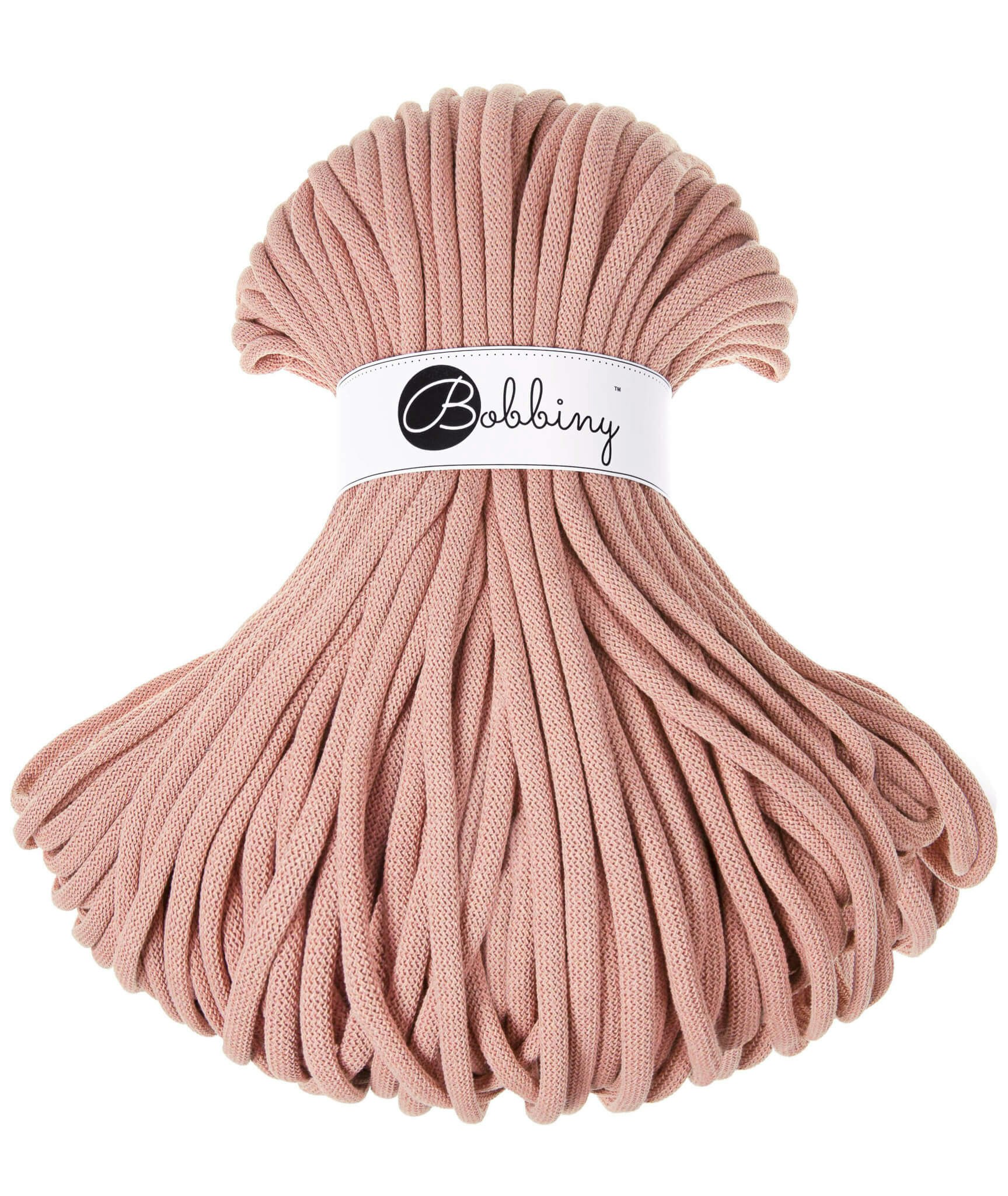 Bobbiny Braided Cord Jumbo 9 mm - flätat bomullsgarn - beställningsvara