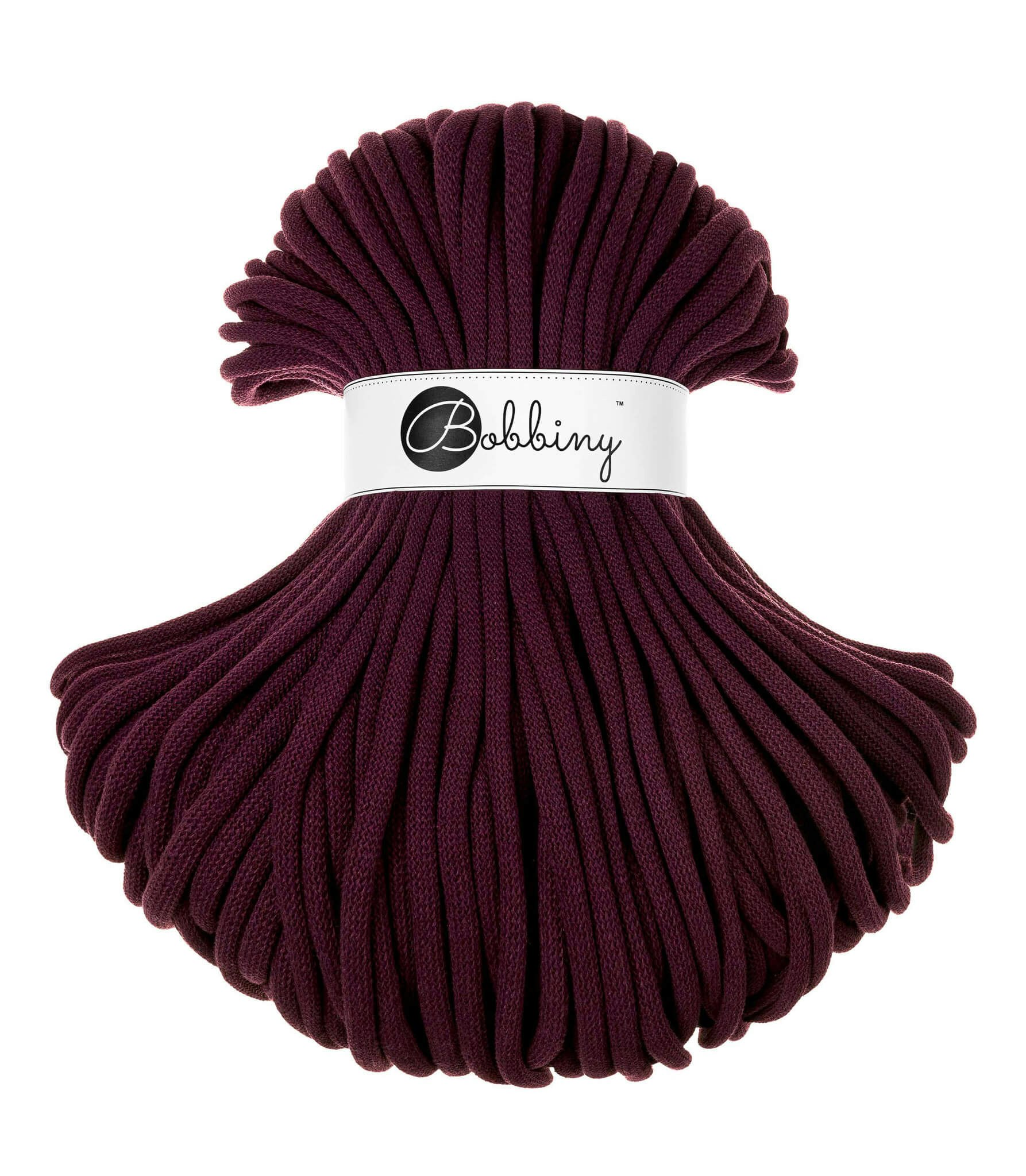 Bobbiny Braided Cord Jumbo 9 mm - flätat bomullsgarn - beställningsvara