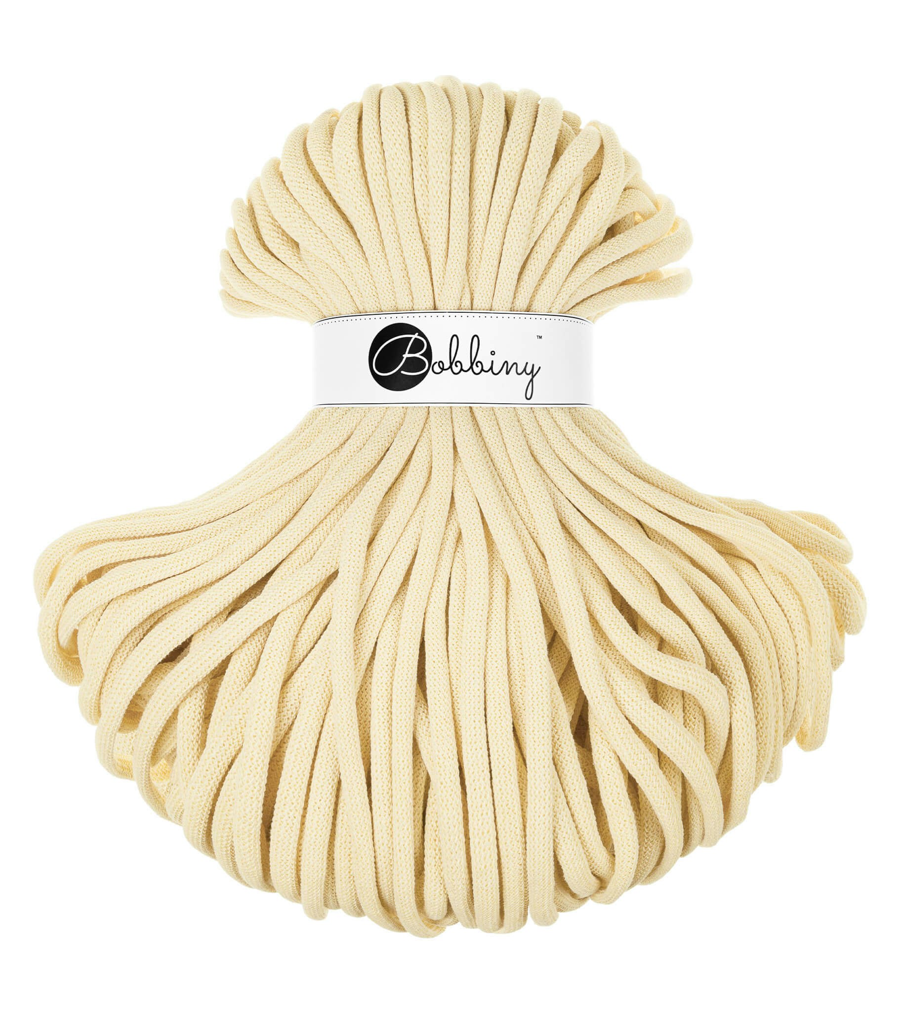 Bobbiny Braided Cord Jumbo 9 mm - flätat bomullsgarn - beställningsvara