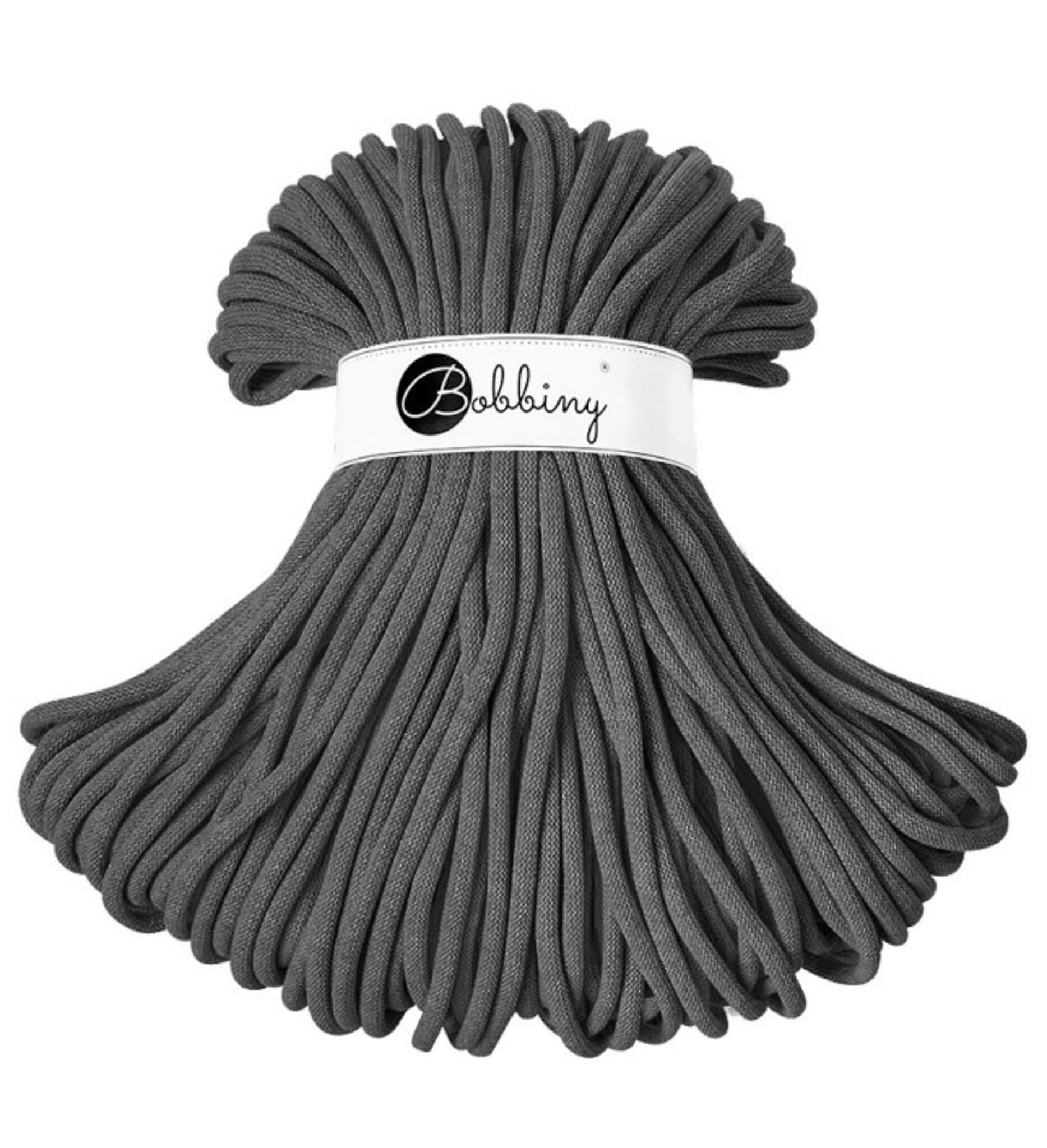 Bobbiny Braided Cord Jumbo 9 mm - flätat bomullsgarn - beställningsvara