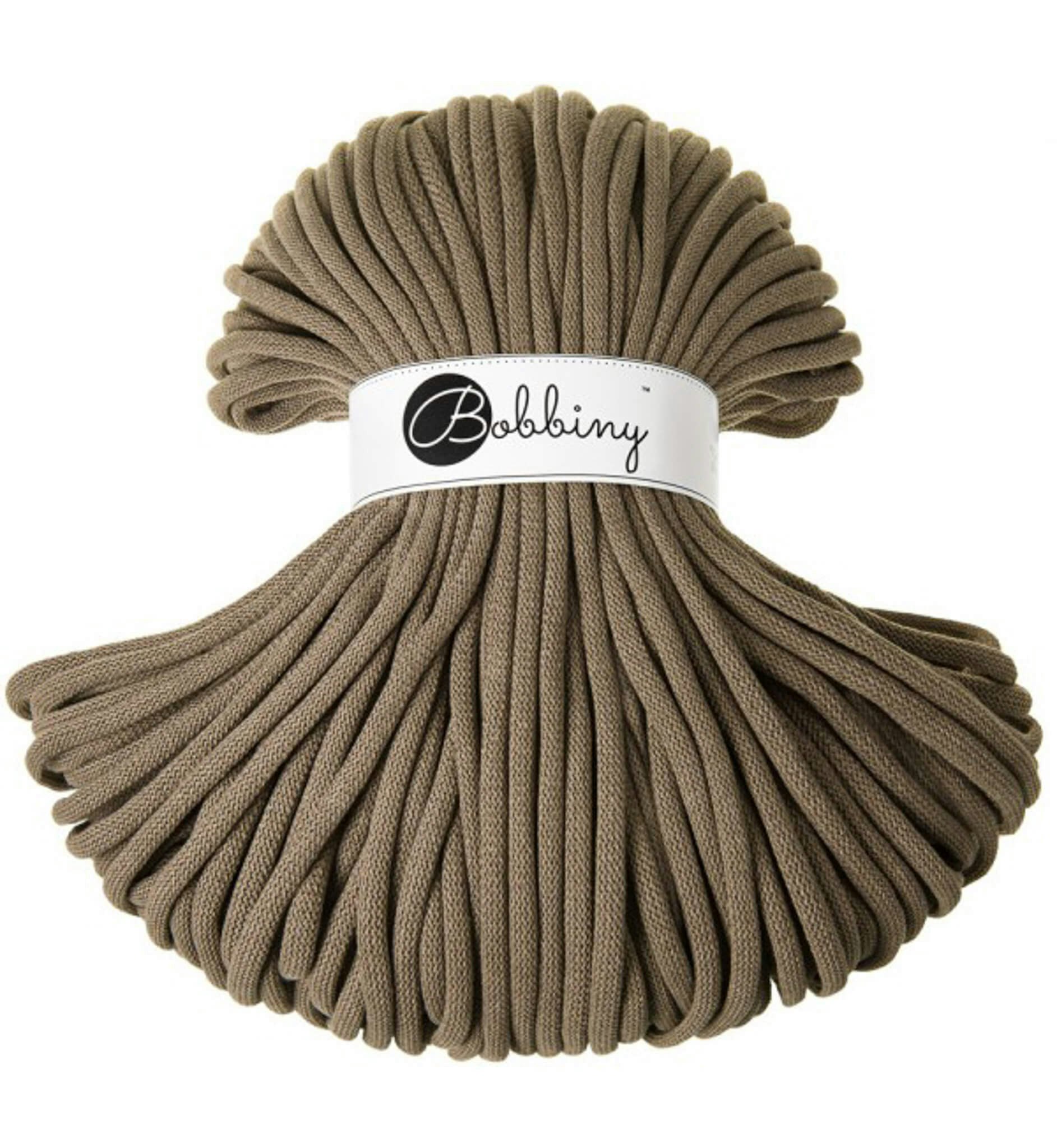 Bobbiny Braided Cord Jumbo 9 mm - flätat bomullsgarn - beställningsvara