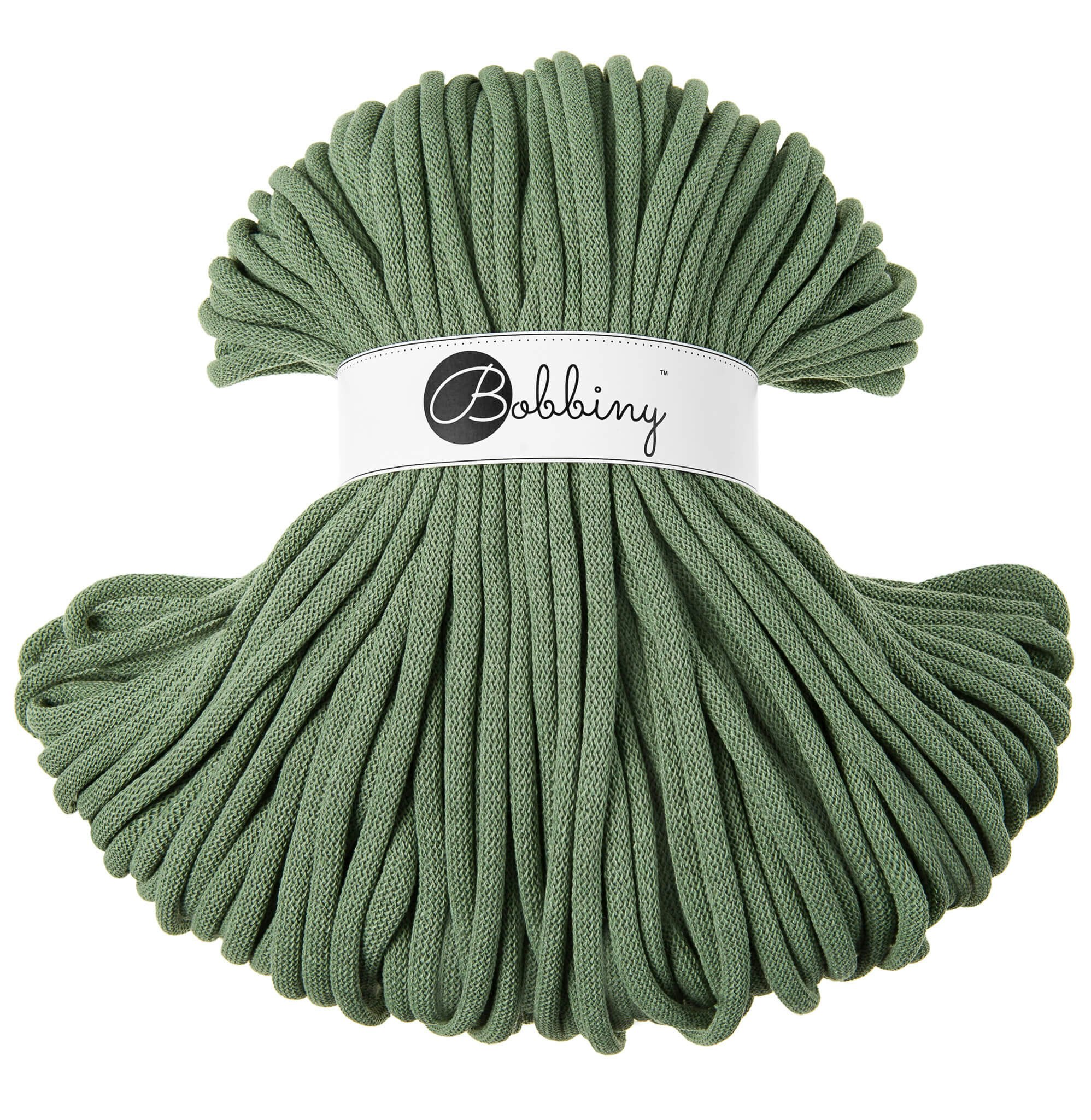 Bobbiny Braided Cord Jumbo 9 mm - flätat bomullsgarn - beställningsvara