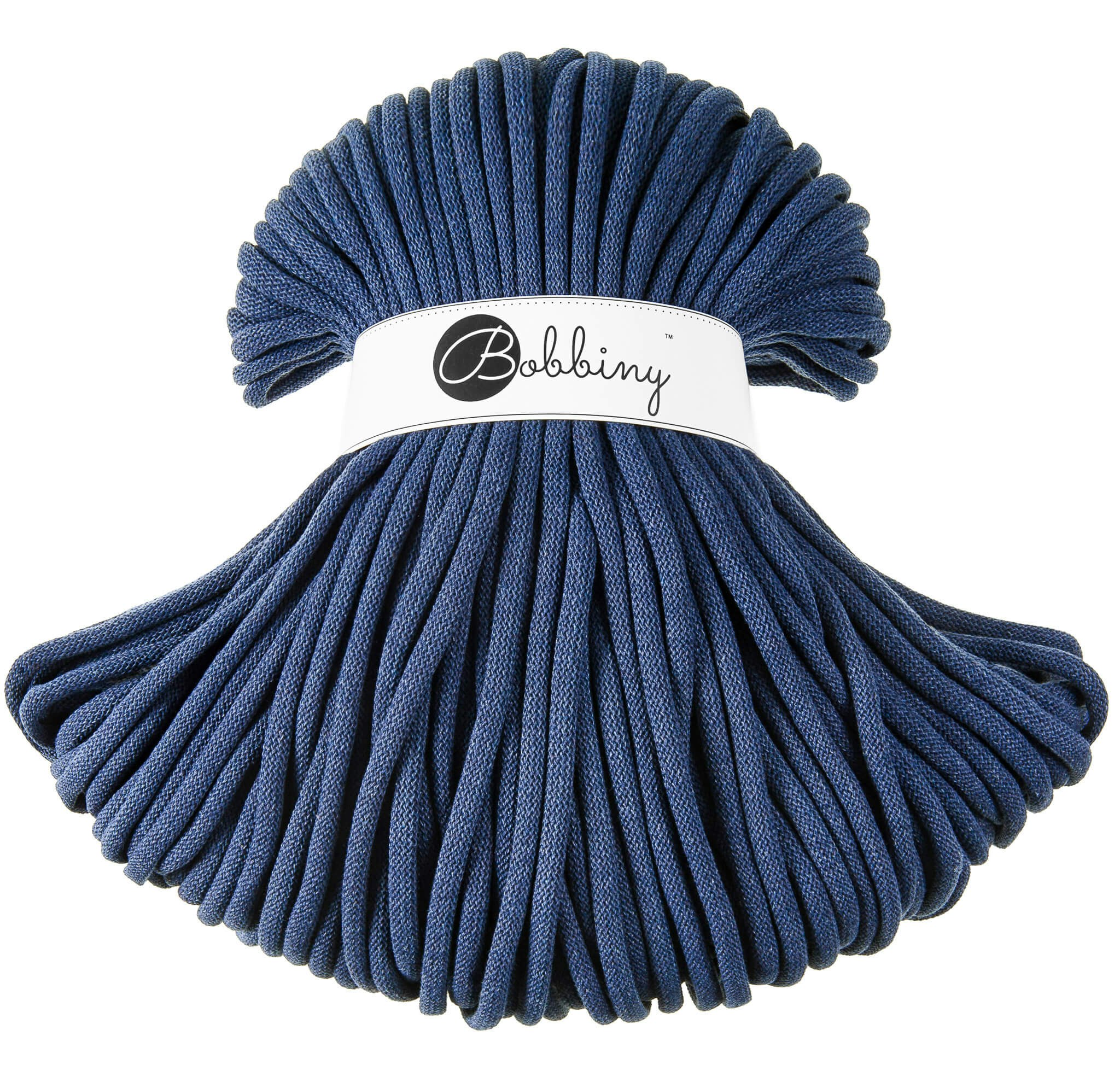 Bobbiny Braided Cord Jumbo 9 mm - flätat bomullsgarn - beställningsvara