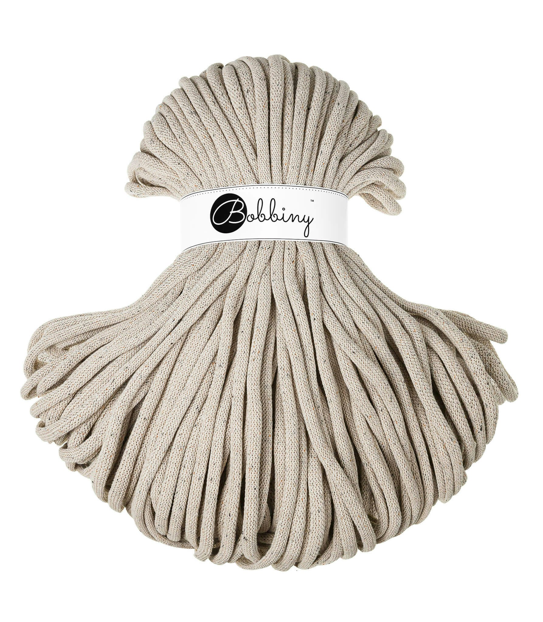 Bobbiny Braided Cord Jumbo 9 mm - flätat bomullsgarn - beställningsvara
