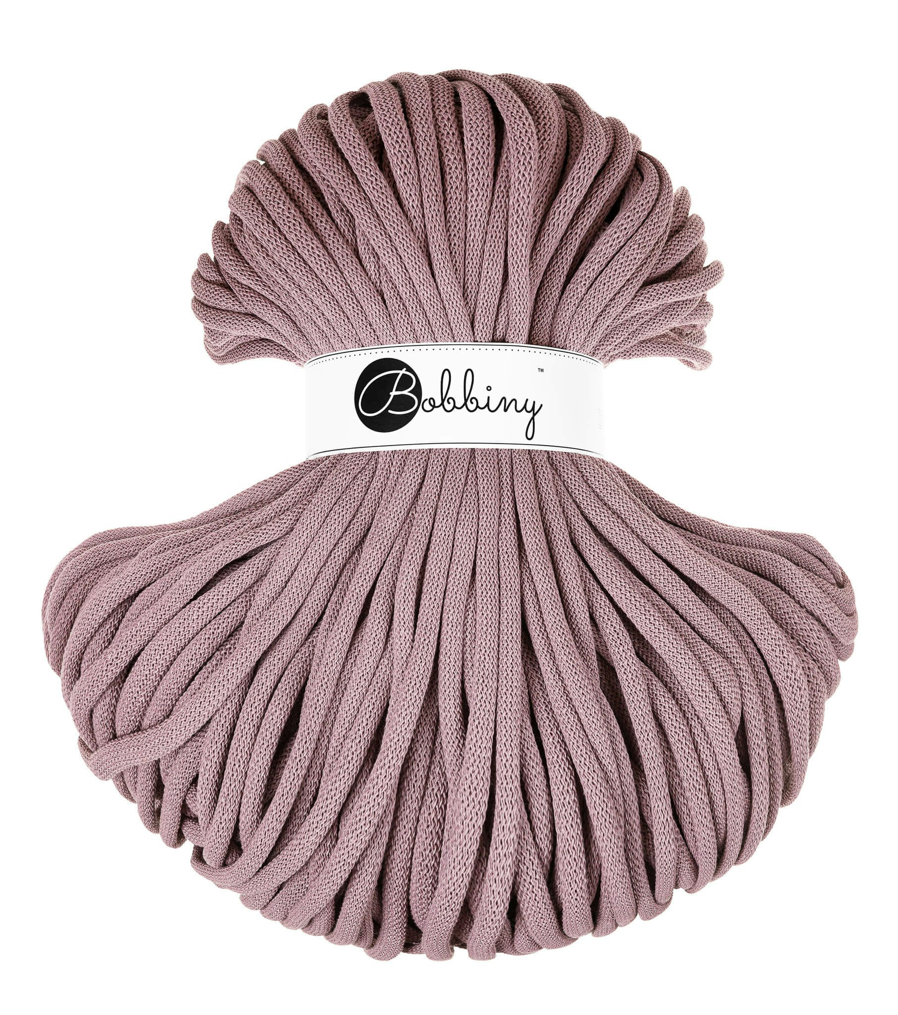 Bobbiny Braided Cord Jumbo 9 mm - flätat bomullsgarn - beställningsvara