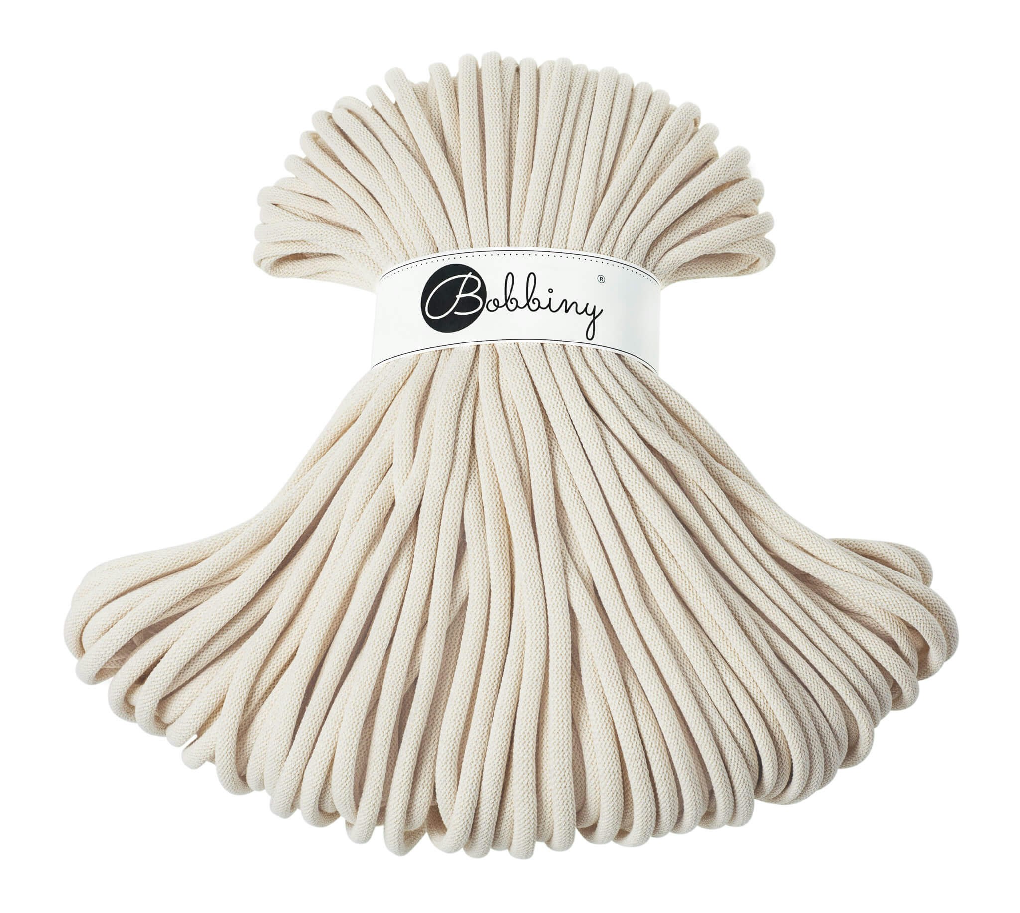 Bobbiny Braided Cord Jumbo 9 mm - flätat bomullsgarn - beställningsvara