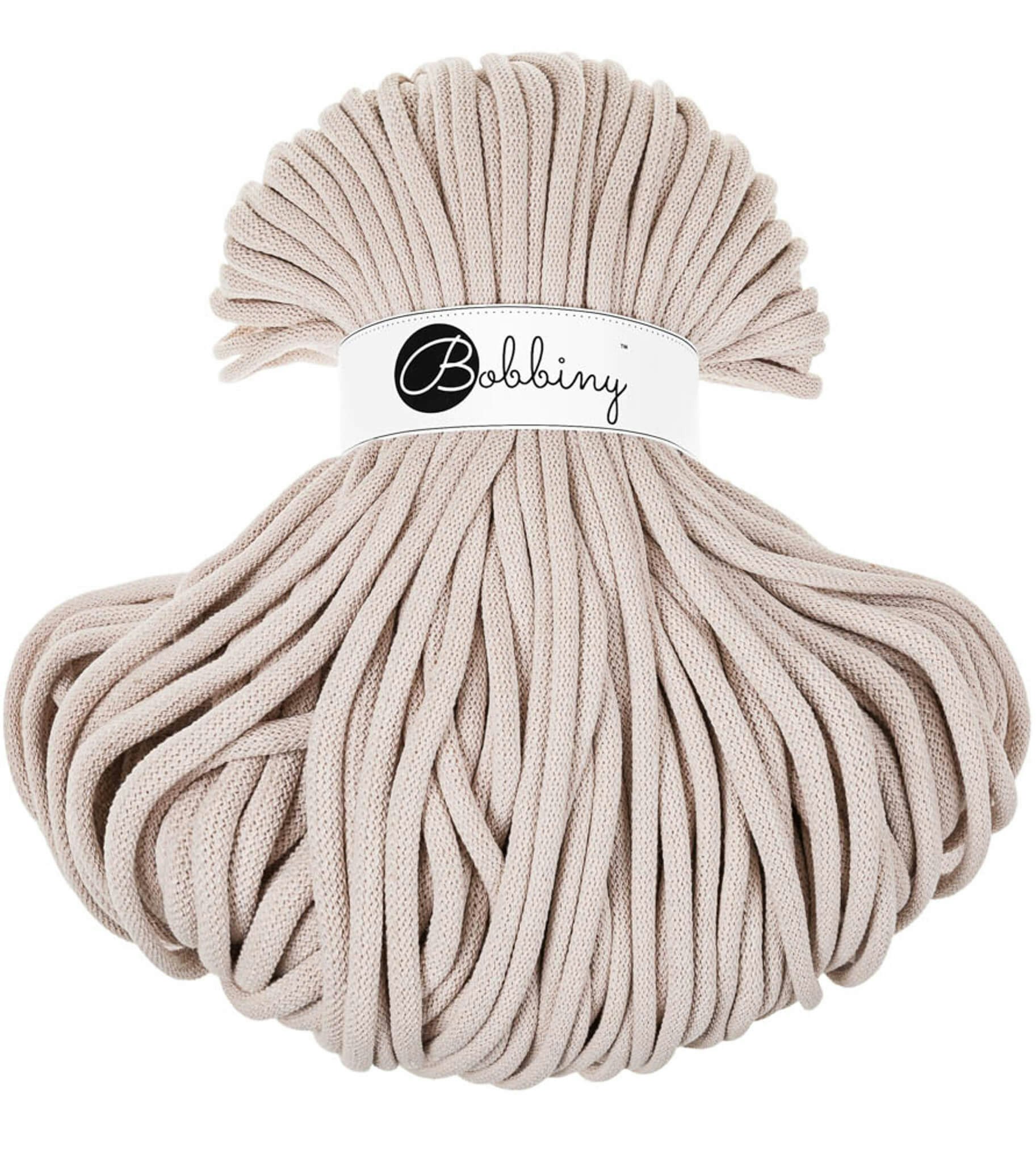 Bobbiny Braided Cord Jumbo 9 mm - flätat bomullsgarn - beställningsvara