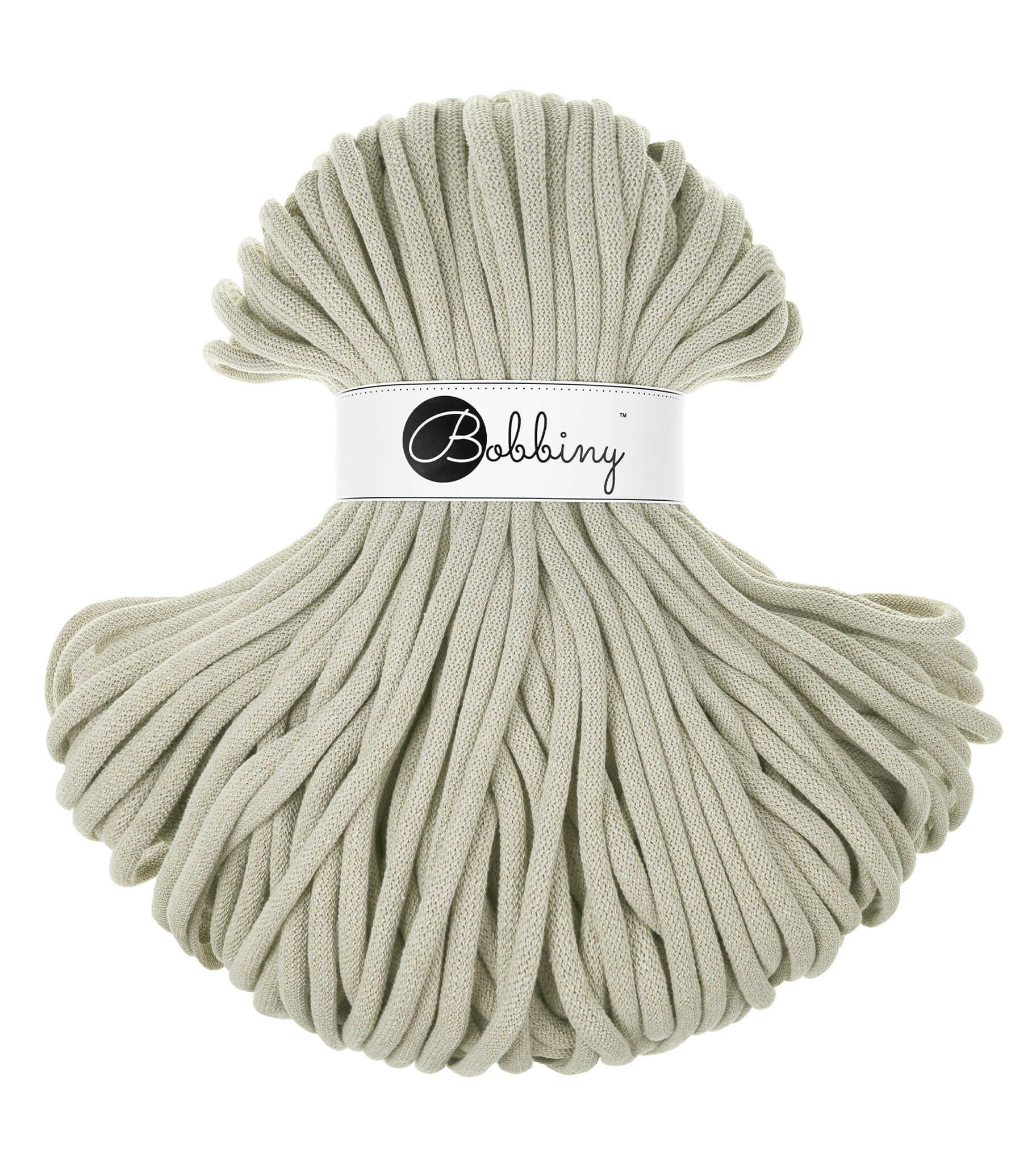 Bobbiny Braided Cord Jumbo 9 mm - flätat bomullsgarn - beställningsvara