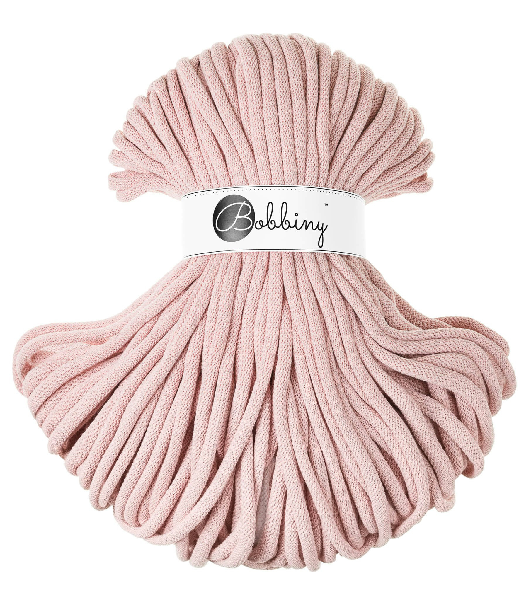 Bobbiny Braided Cord Jumbo 9 mm - flätat bomullsgarn - beställningsvara