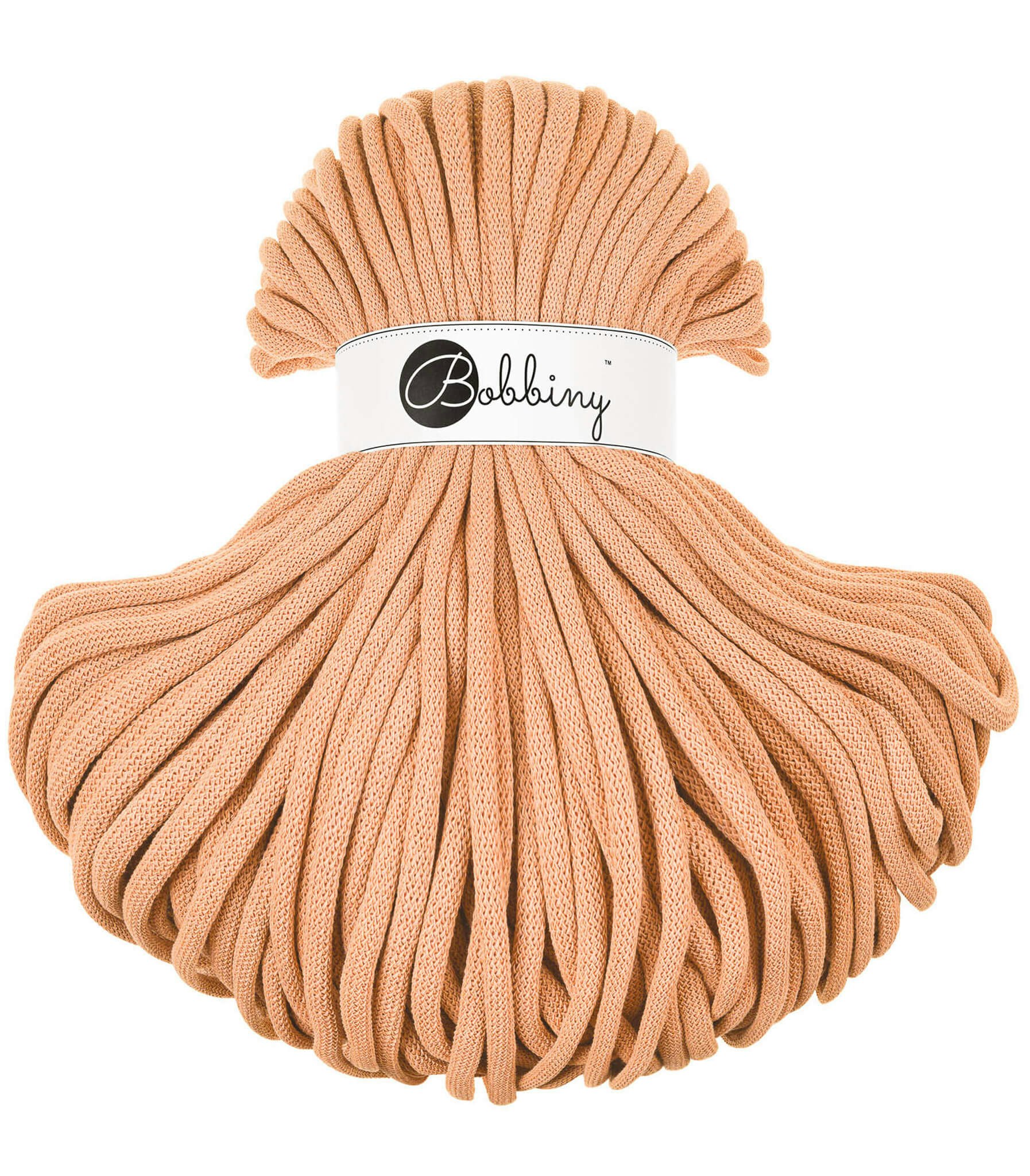 Bobbiny Braided Cord Jumbo 9 mm - flätat bomullsgarn - beställningsvara