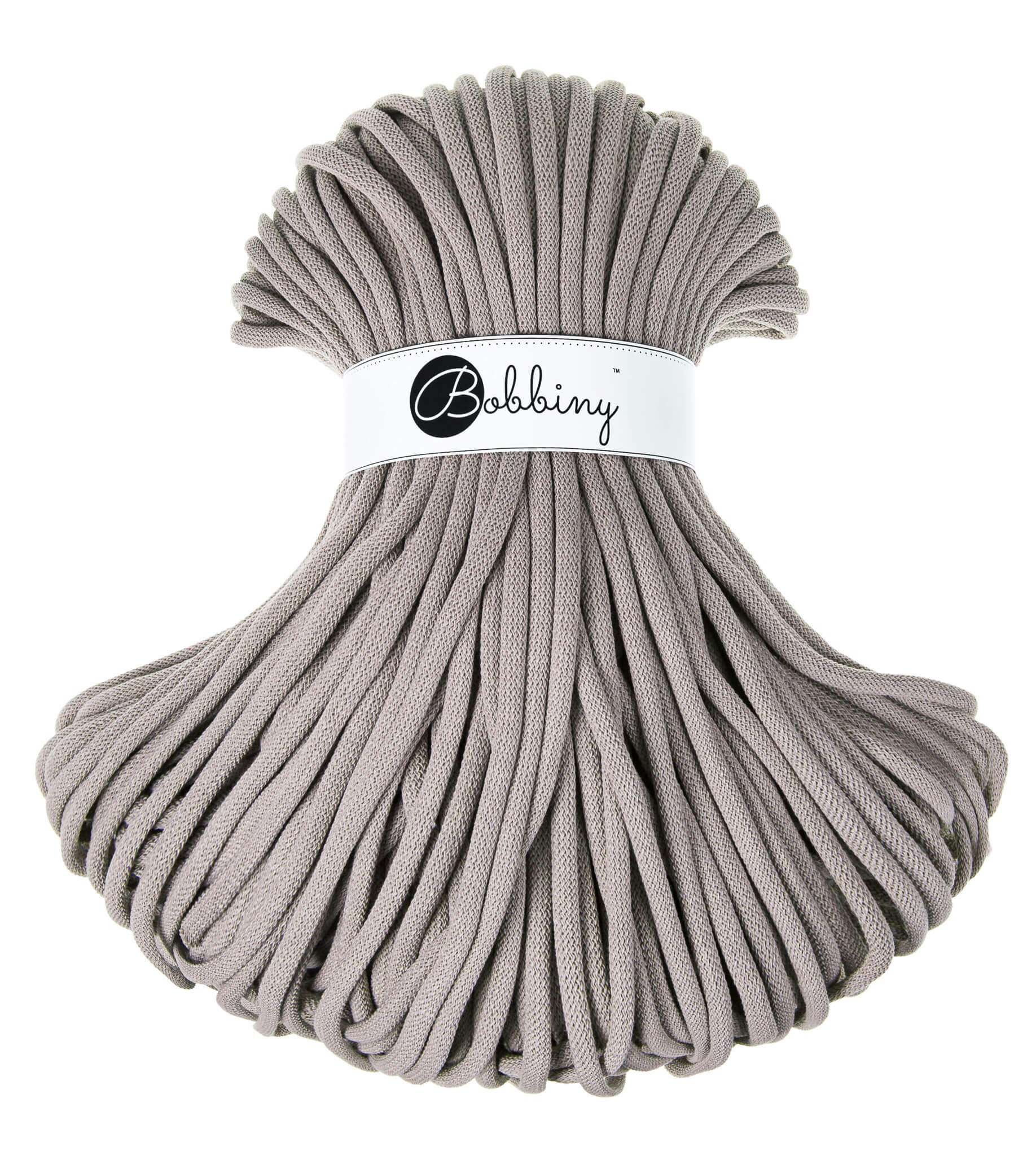 Bobbiny Braided Cord Jumbo 9 mm - flätat bomullsgarn - beställningsvara