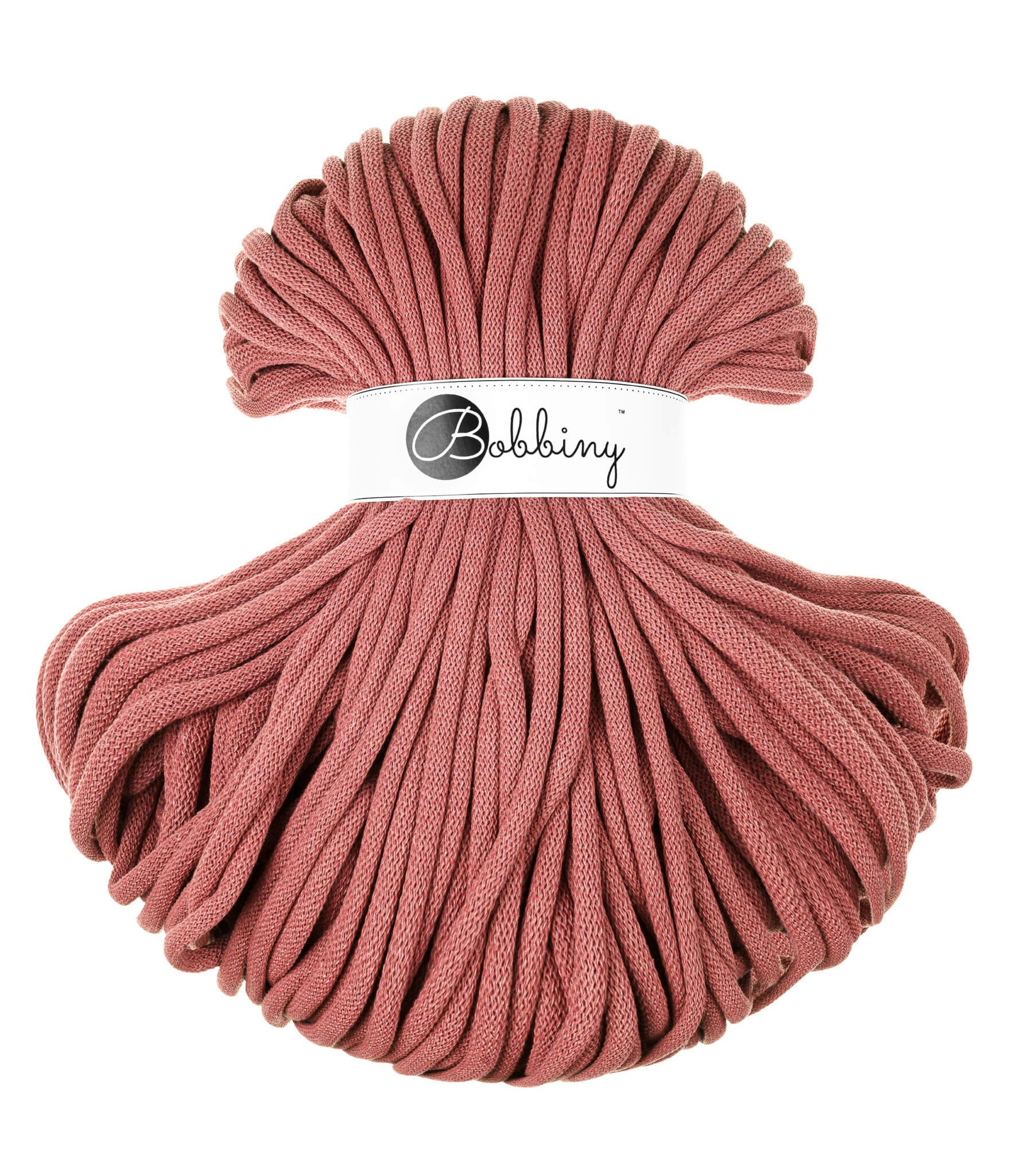 Bobbiny Braided Cord Jumbo 9 mm - flätat bomullsgarn - beställningsvara