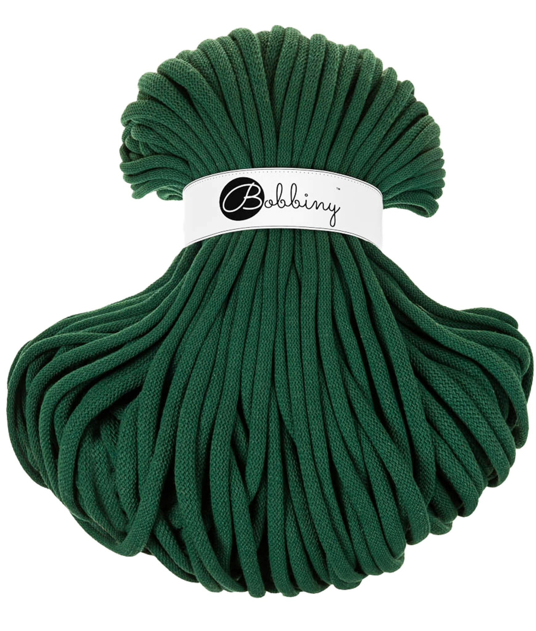 Bobbiny Braided Cord Jumbo 9 mm - flätat bomullsgarn - beställningsvara