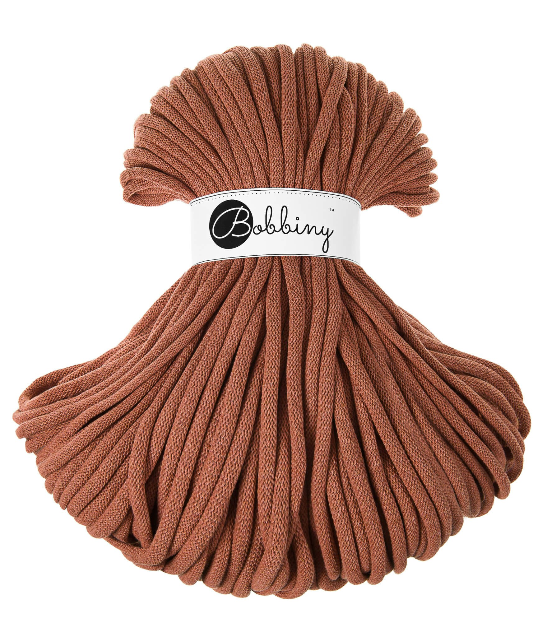 Bobbiny Braided Cord Jumbo 9 mm - flätat bomullsgarn - beställningsvara