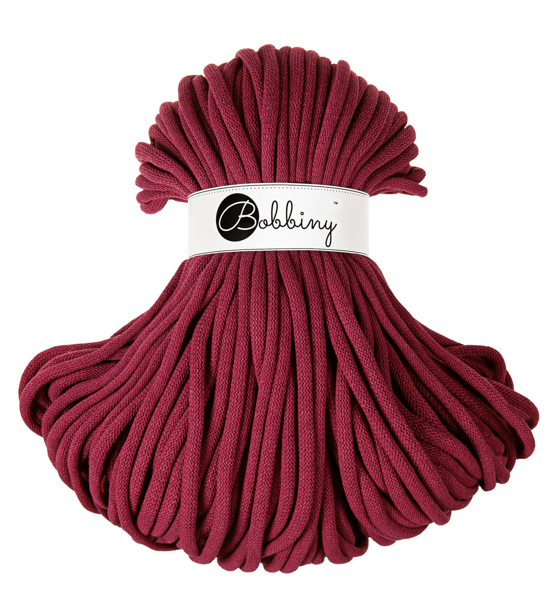 Bobbiny Braided Cord Jumbo 9 mm - flätat bomullsgarn - beställningsvara