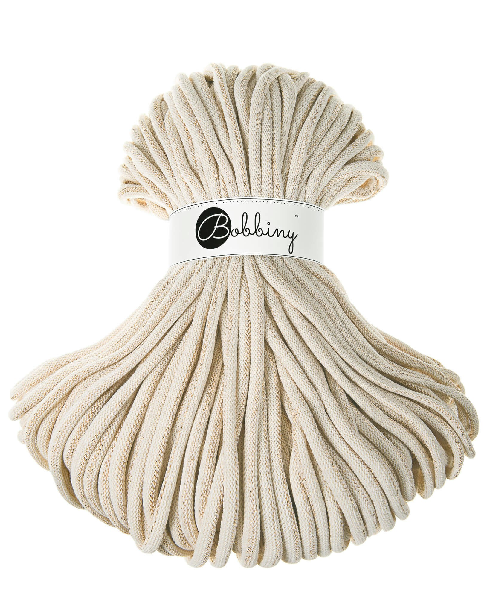 Bobbiny Braided Cord Jumbo 9 mm - flätat bomullsgarn - beställningsvara