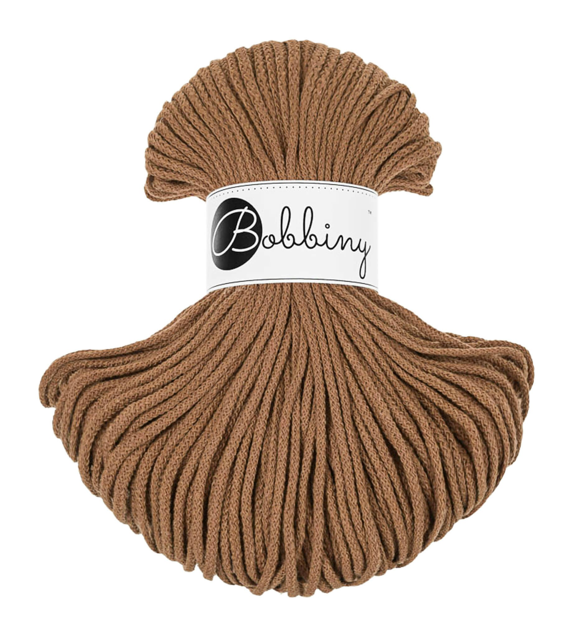 Bobbiny Braided Cord Junior 3 mm - flätat bomullsgarn