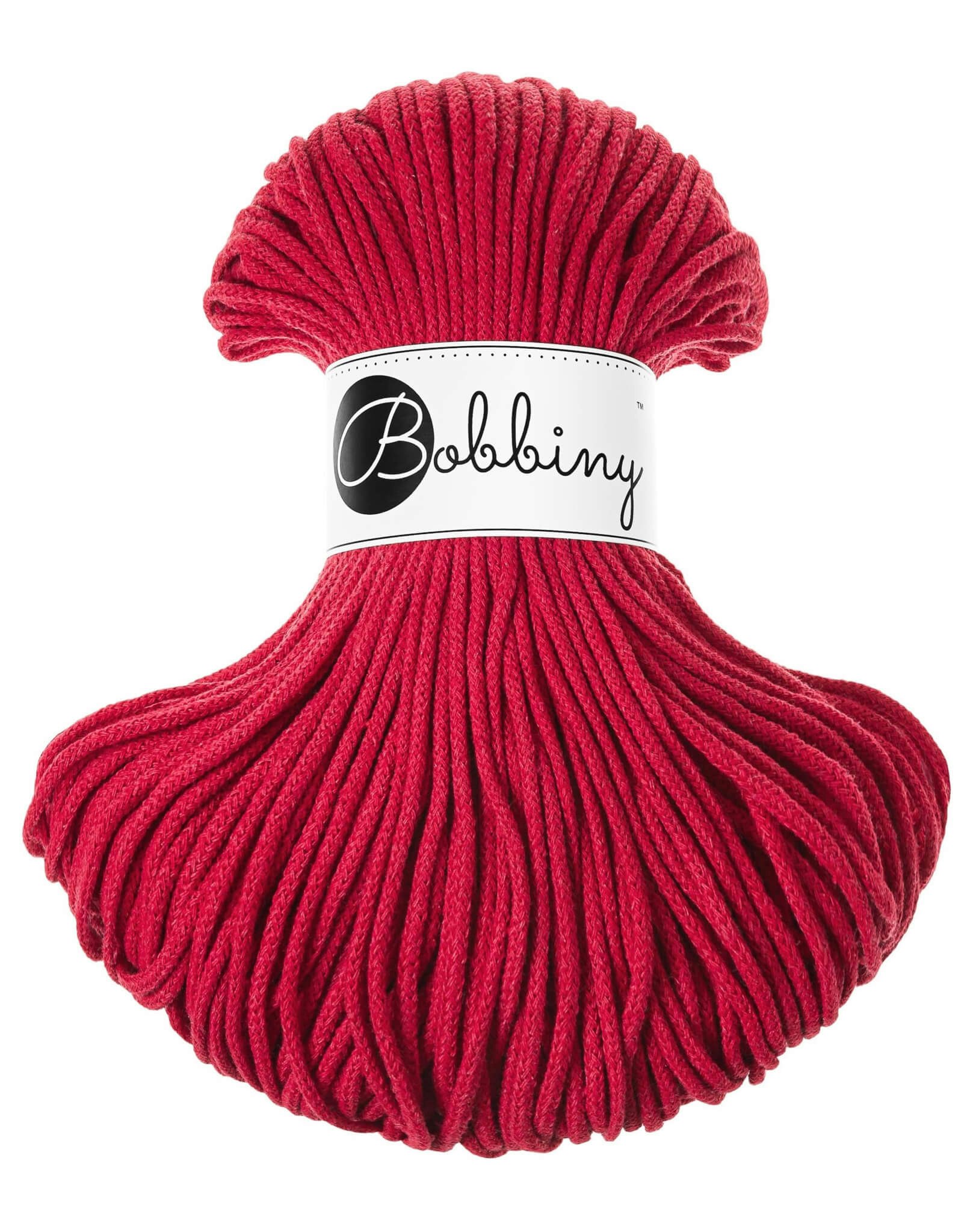 Bobbiny Braided Cord Junior 3 mm - flätat bomullsgarn