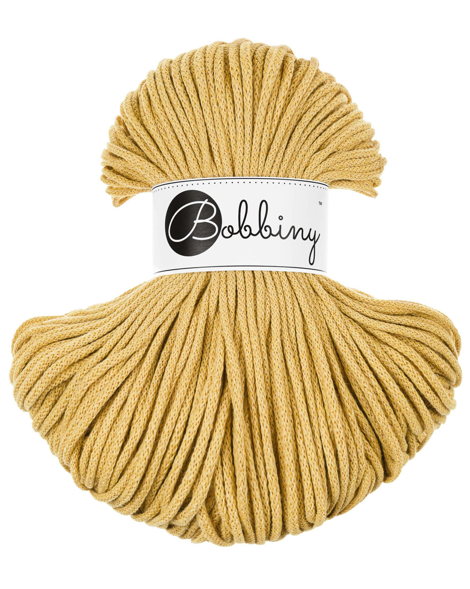 Bobbiny Braided Cord Junior 3 mm - flätat bomullsgarn