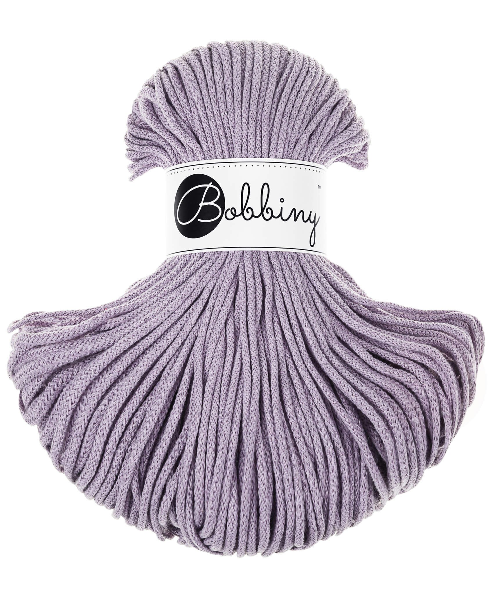 Bobbiny Braided Cord Junior 3 mm - flätat bomullsgarn