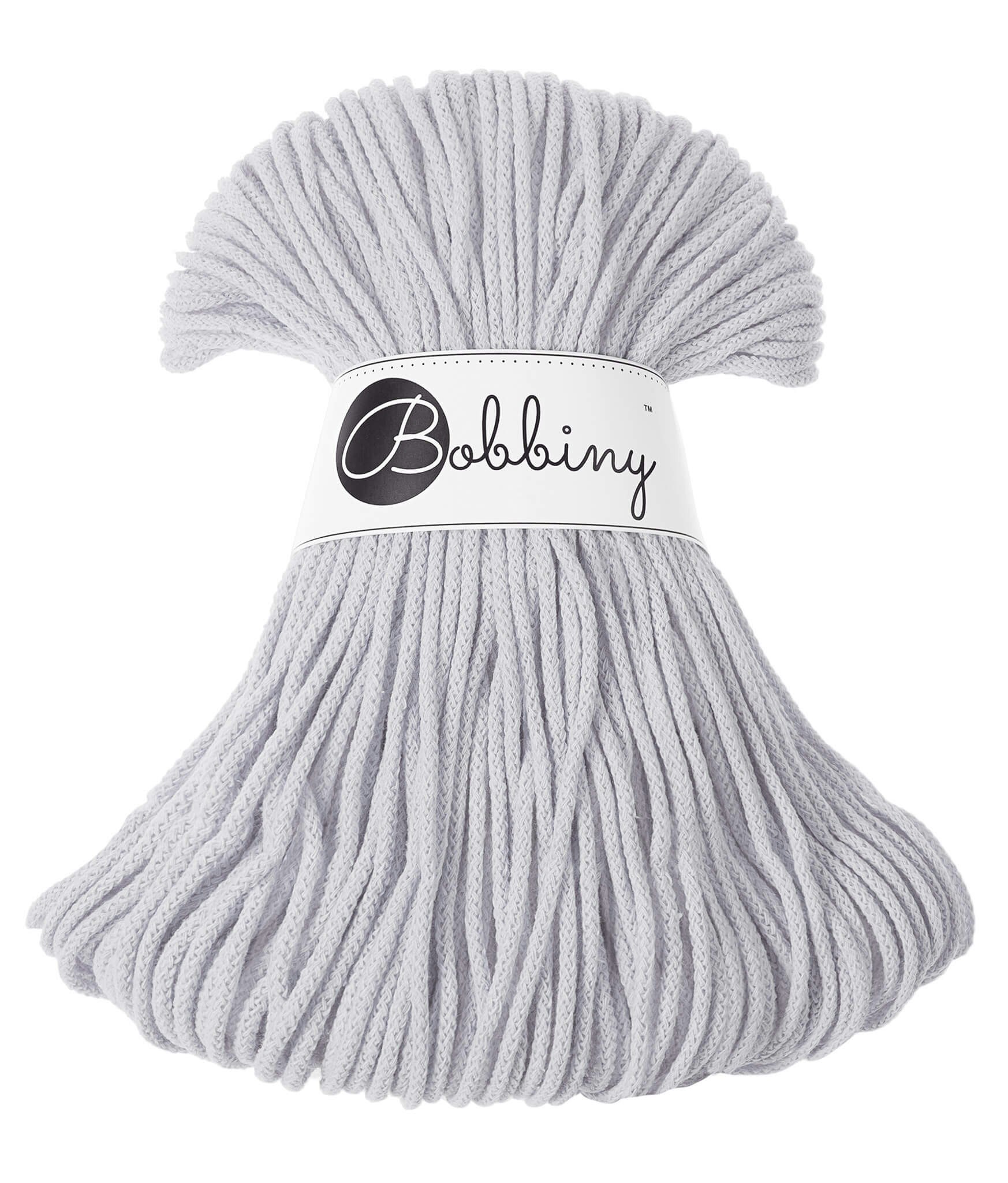 Bobbiny Braided Cord Junior 3 mm - flätat bomullsgarn