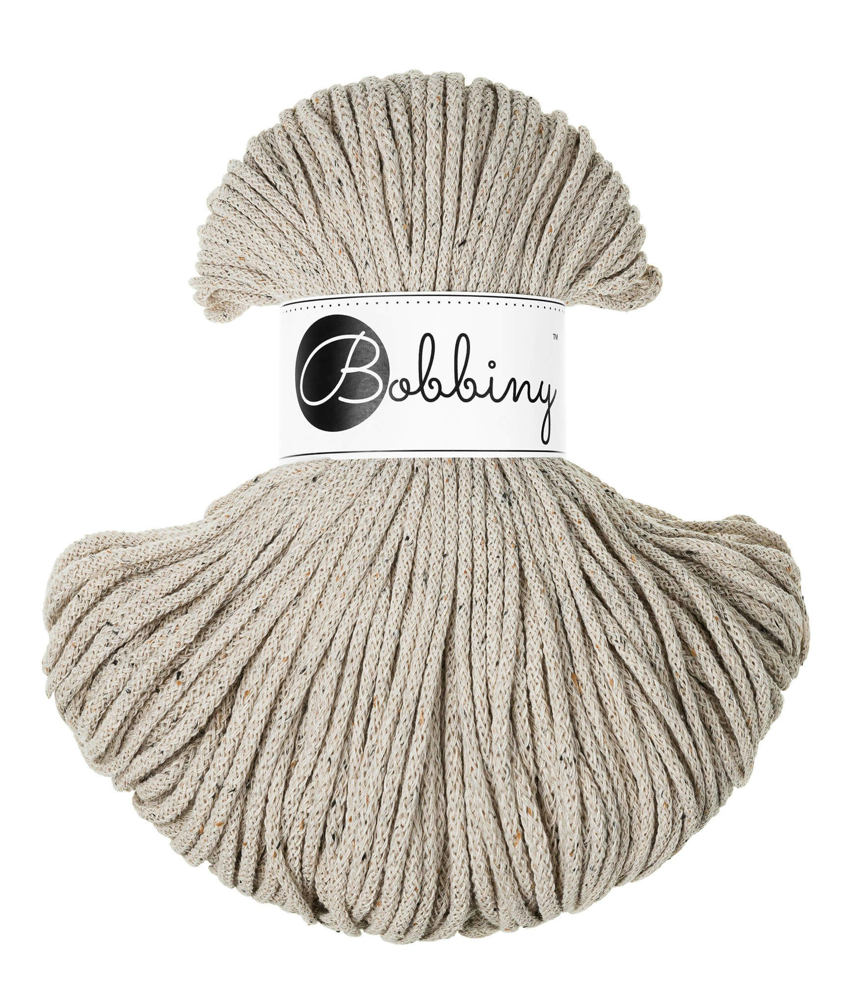 Bobbiny Braided Cord Junior 3 mm - flätat bomullsgarn