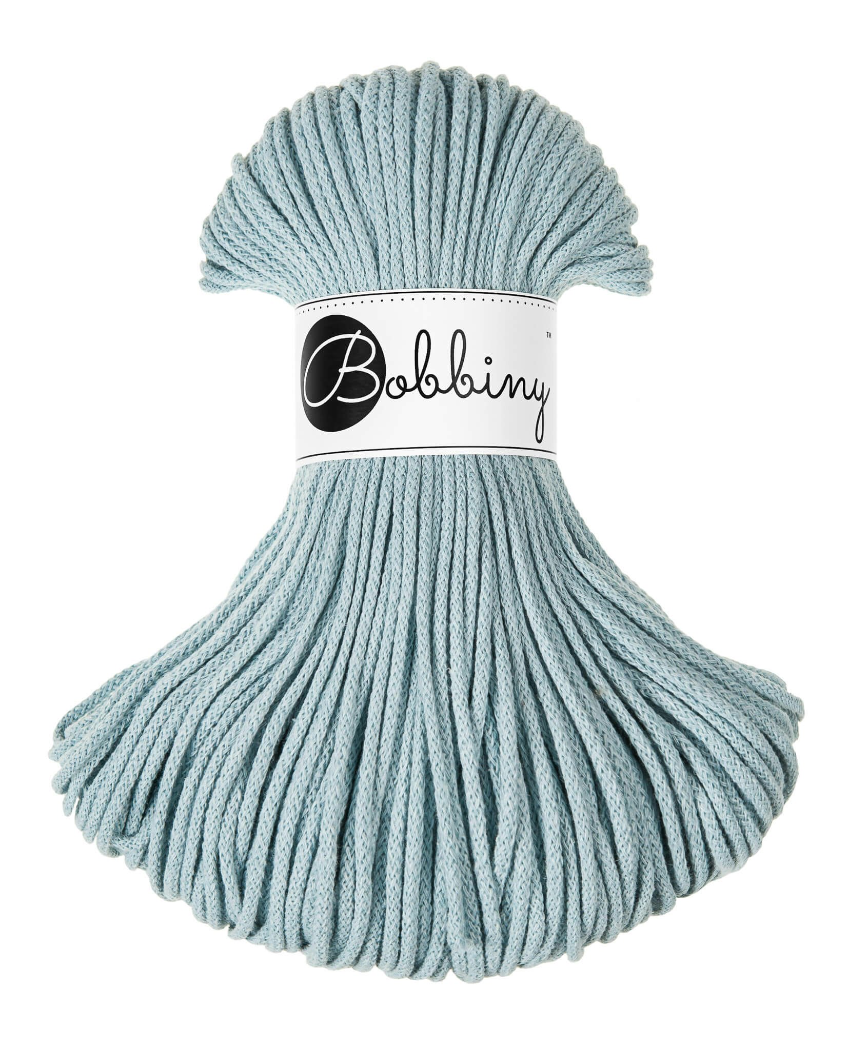 Bobbiny Braided Cord Junior 3 mm - flätat bomullsgarn