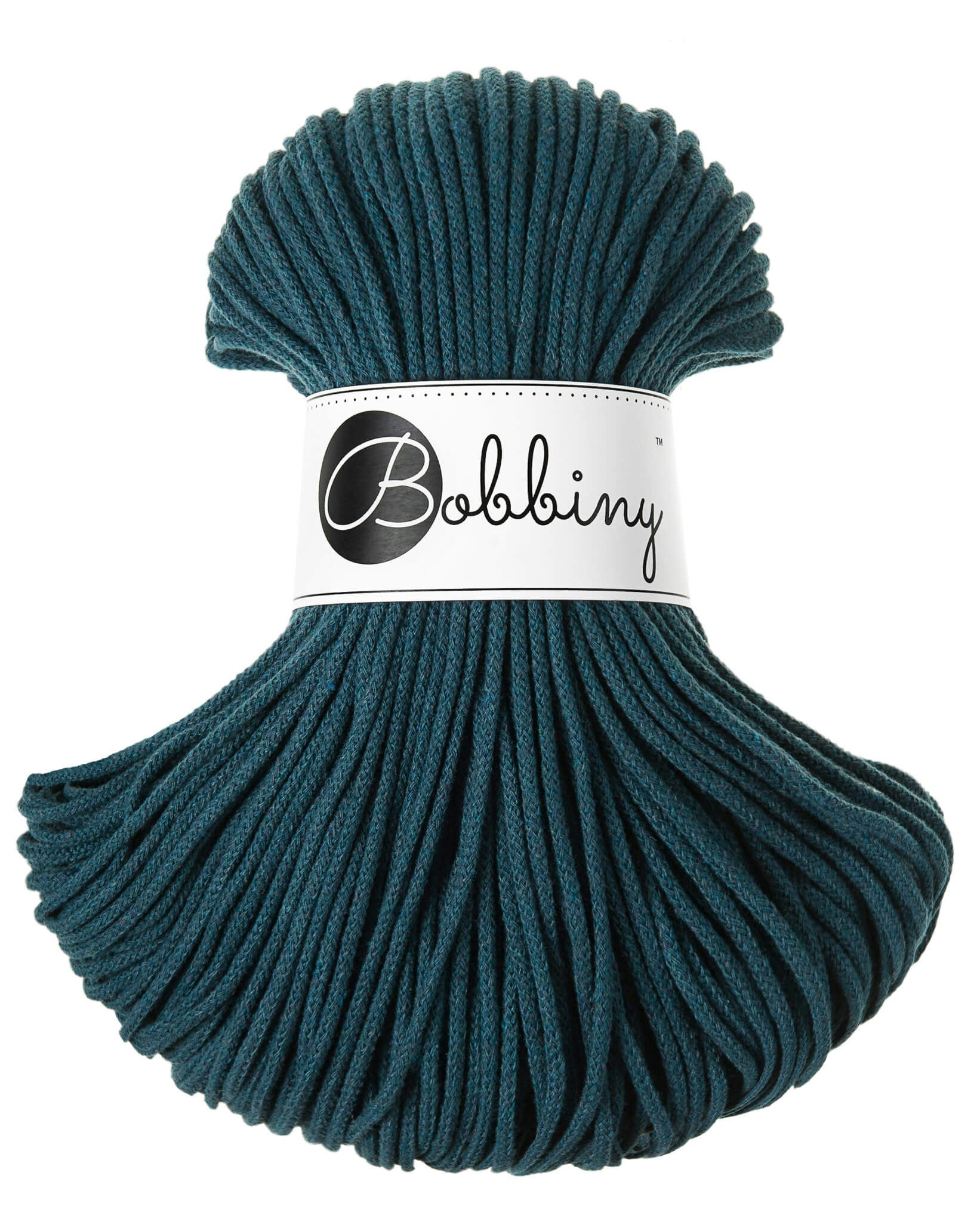 Bobbiny Braided Cord Junior 3 mm - flätat bomullsgarn